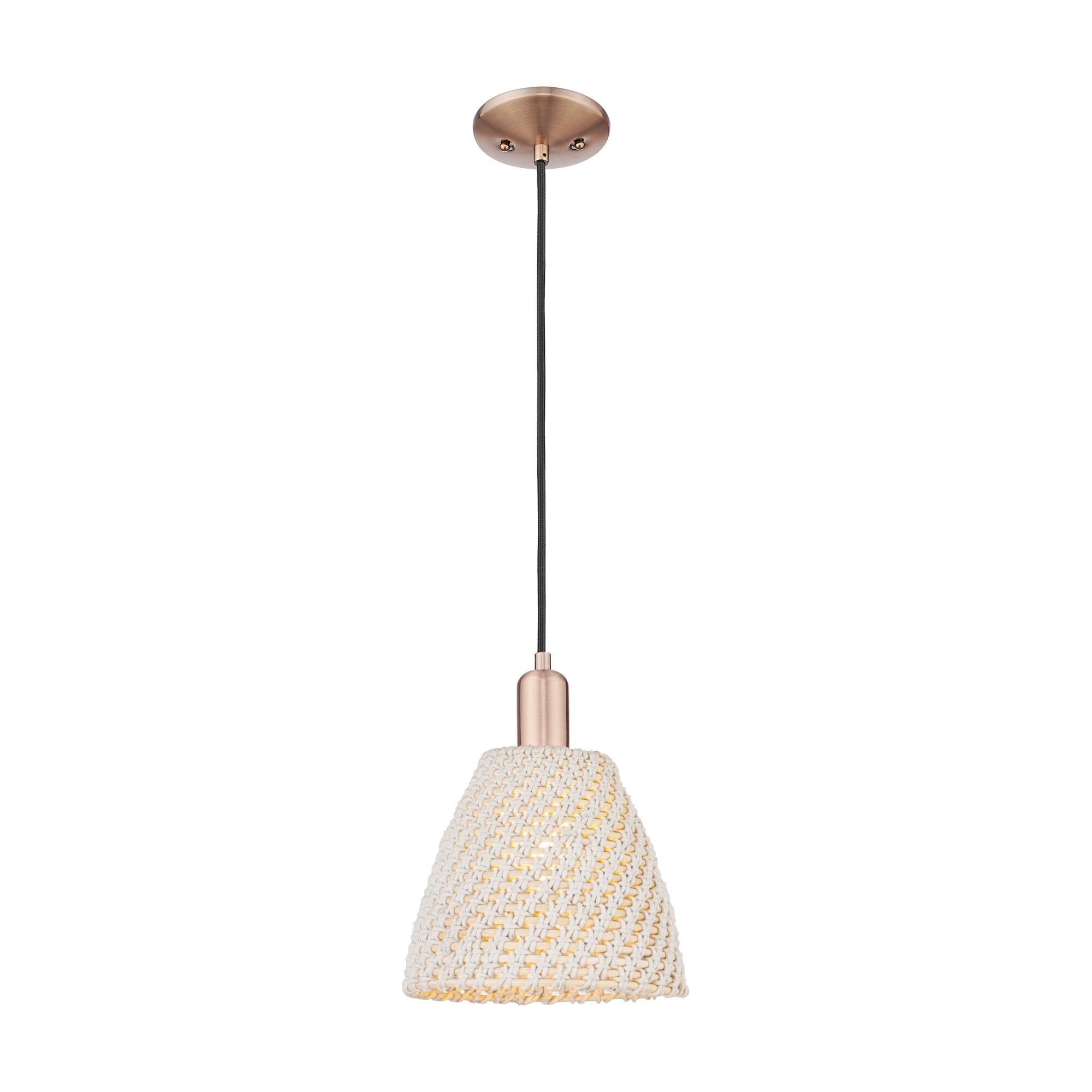 Bruno Marashlian Natural Ballston Dome 9 Inch Mini Pendant by Innovations Lighting