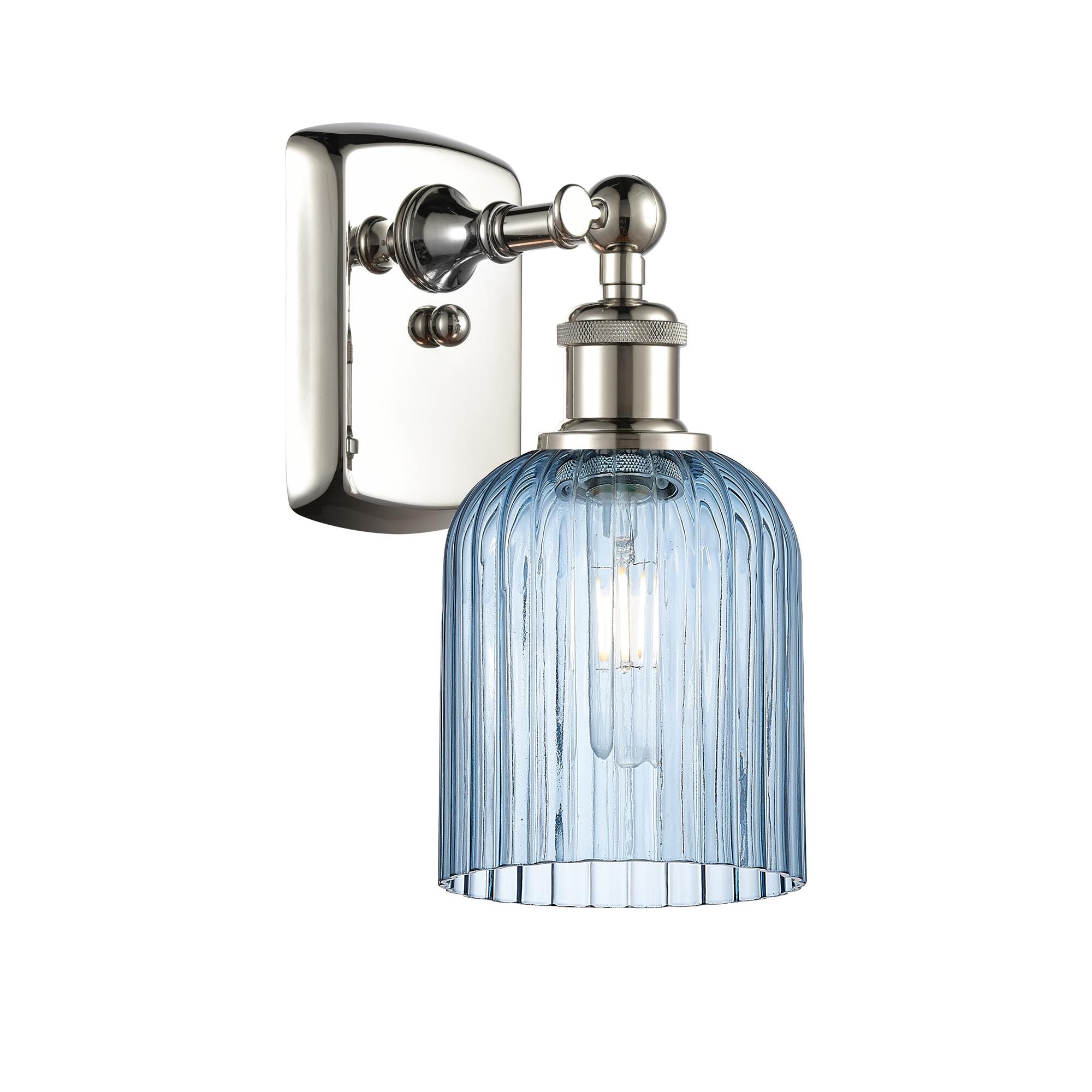 Shown in Polished Nickel finish and Princess Blue shade