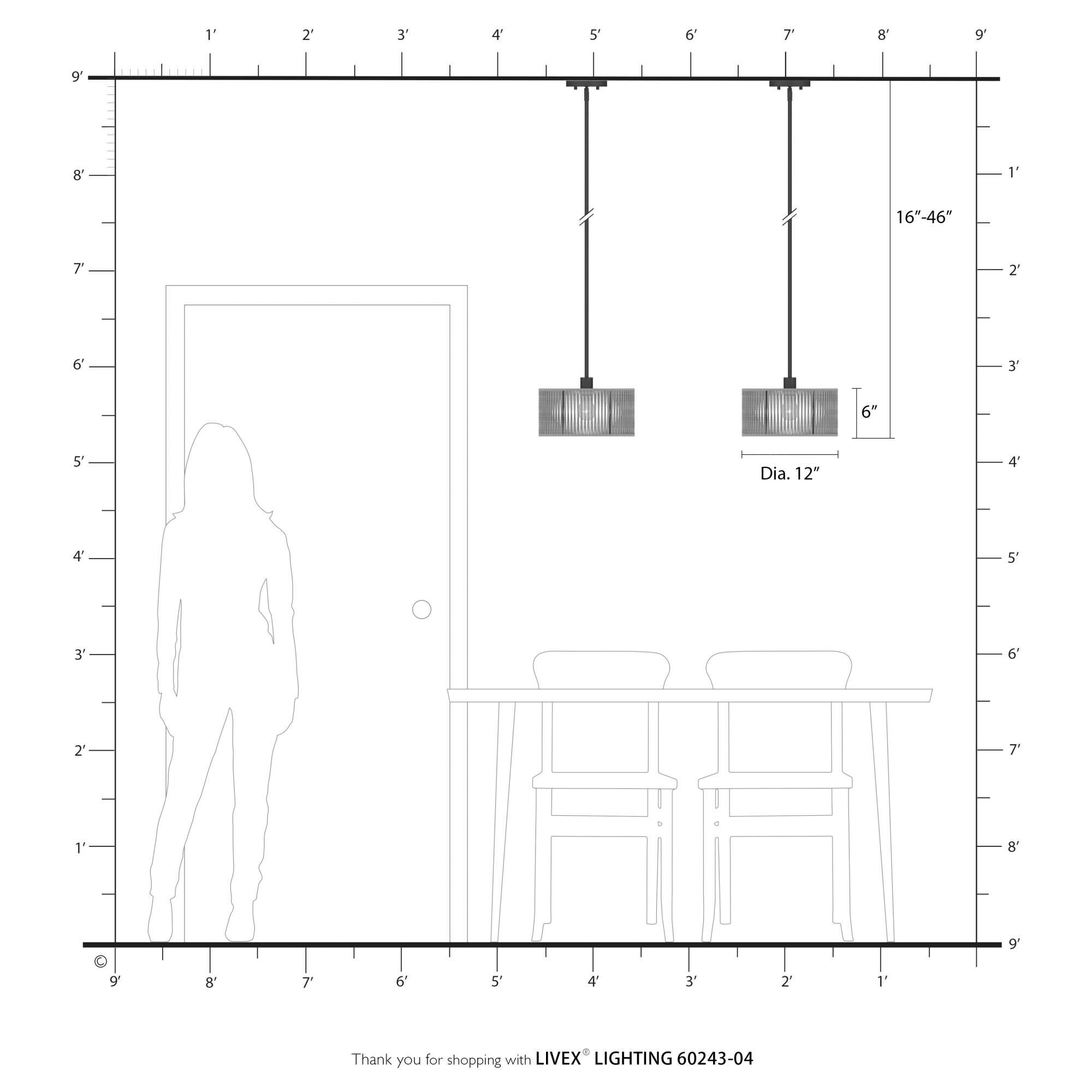 Acordia 12 Inch Mini Pendant by Livex Lighting