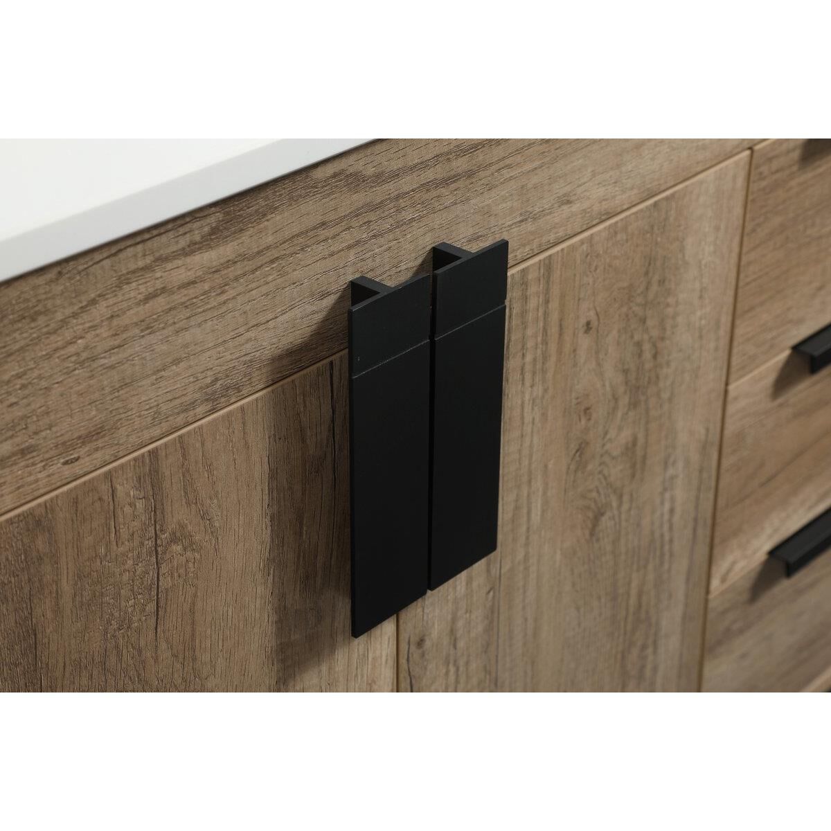 Shown in Natural Oak finish and Without Backsplash accent