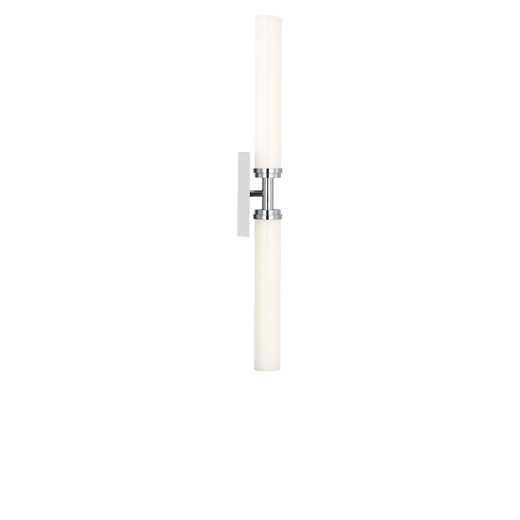 Shown in Chrome finish and White Acrylic shade