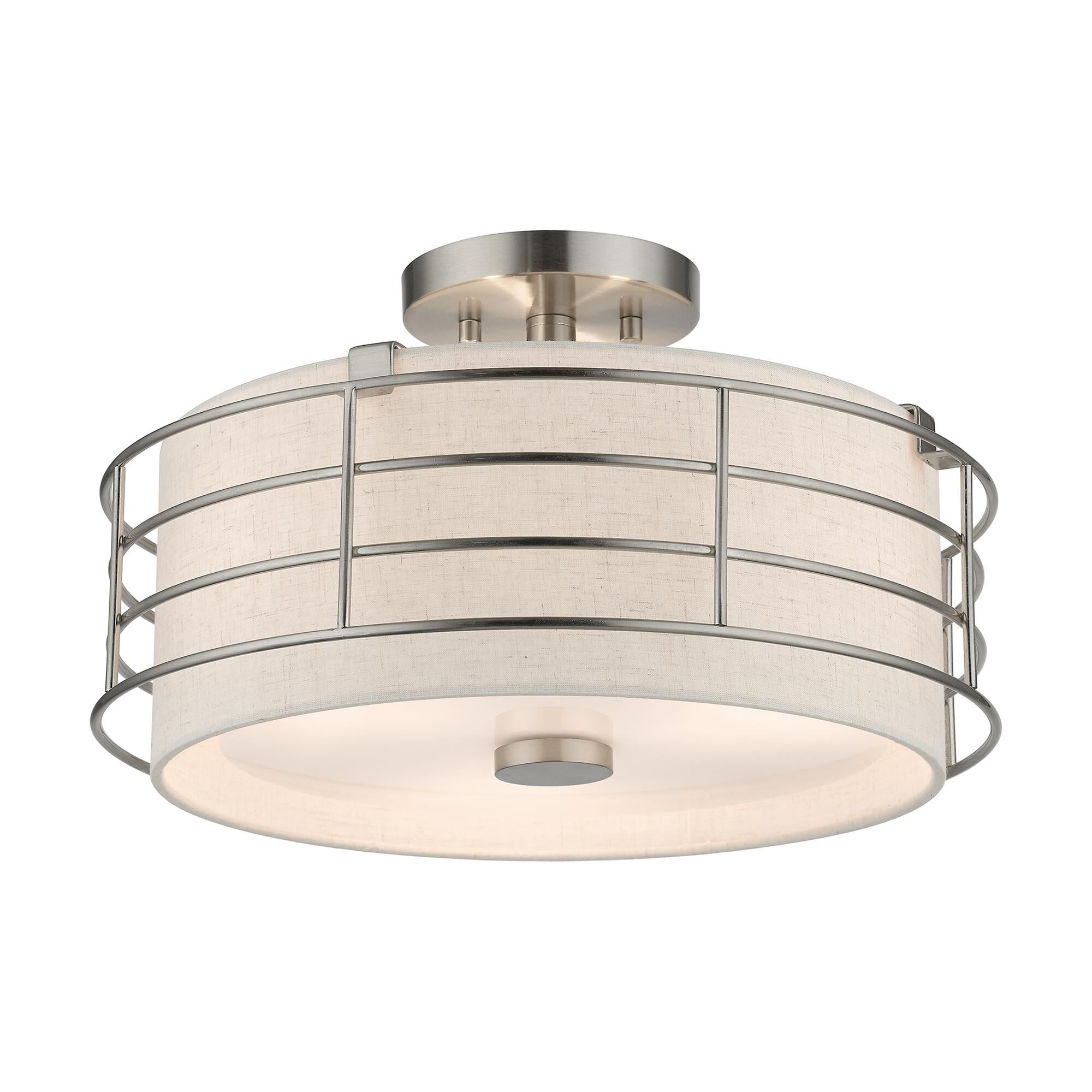 Blanchard 15 Inch 3 Light Semi Flush Mount by Livex Lighting