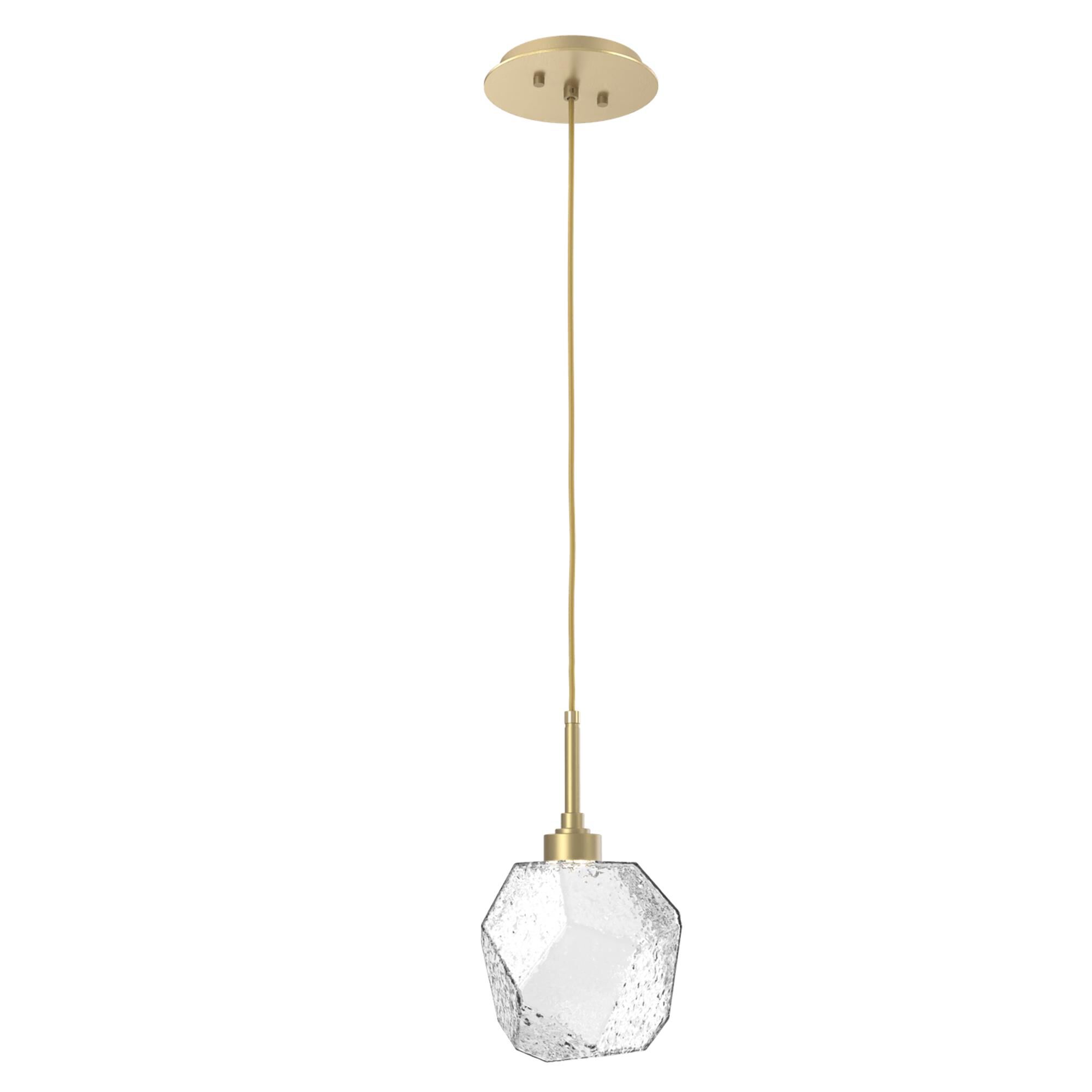 Shown in Gilded Brass finish and Clear glass