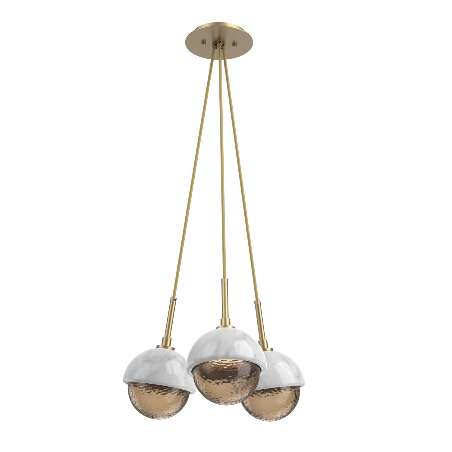 Shown in Novel Brass finish and Bronze glass and White Marble accent