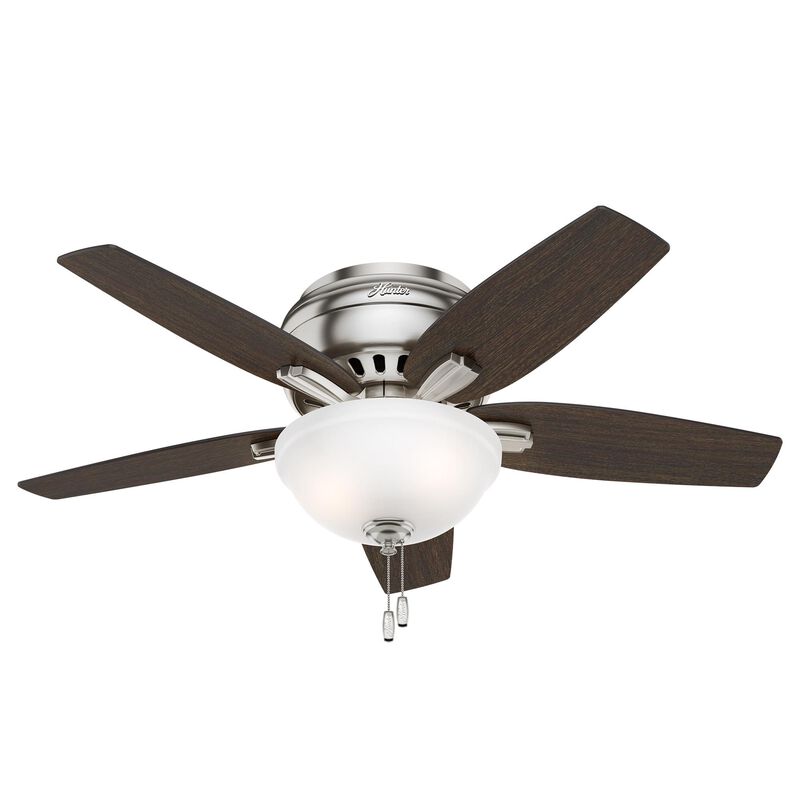 Newsome 42 Inch Flush Mount Fan with Light Kit by Hunter Fan
