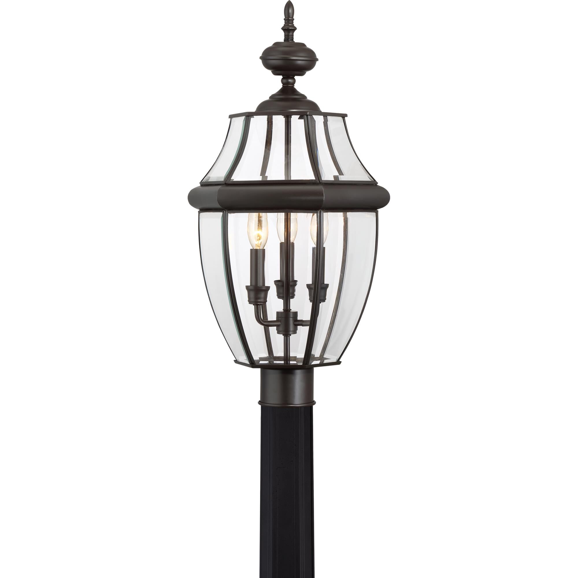 Newbury 23 Inch Tall 3 Light Outdoor Post Lamp by Quoizel