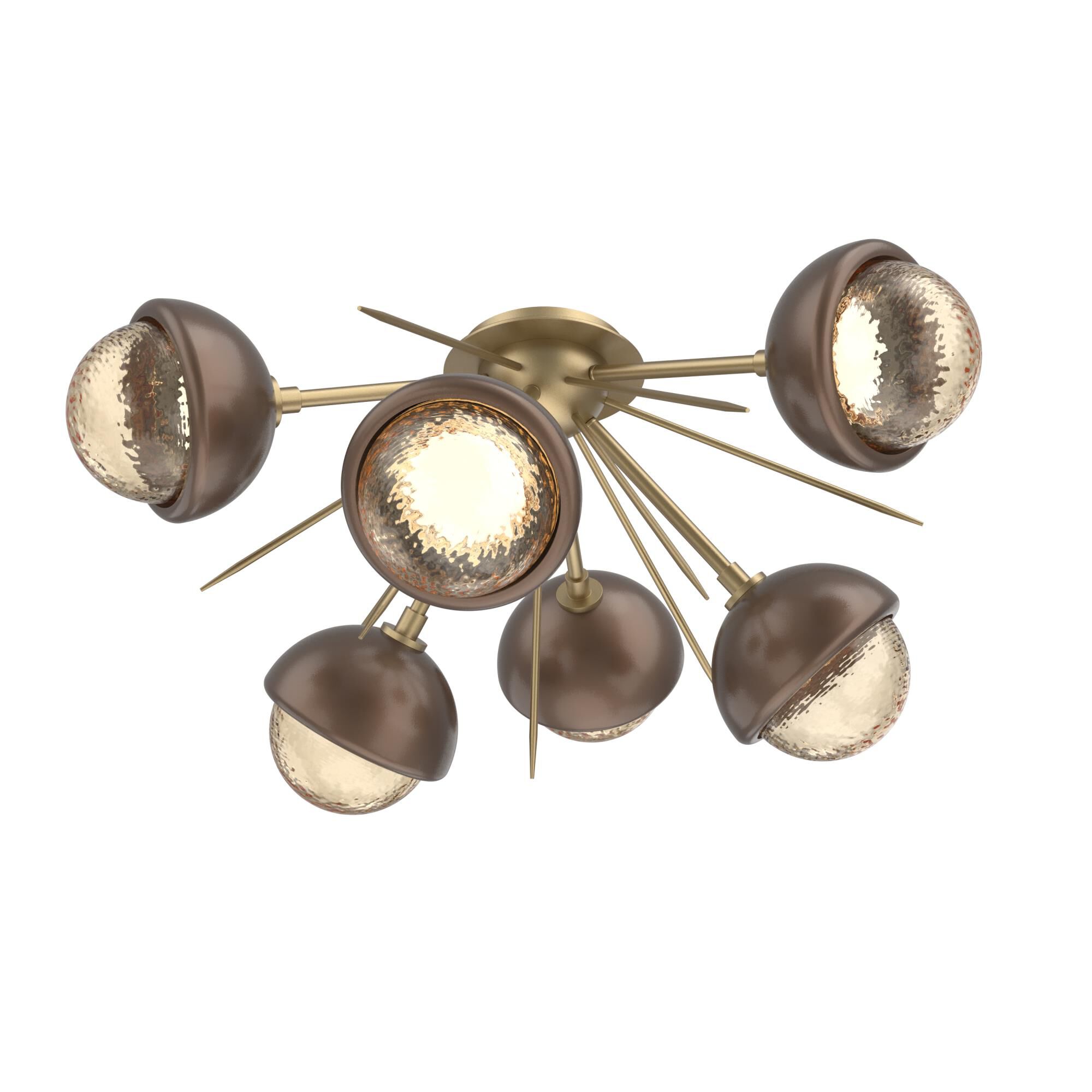 Levi Wilson Cabochon 28 Inch Semi Flush Mount by Hammerton Studio