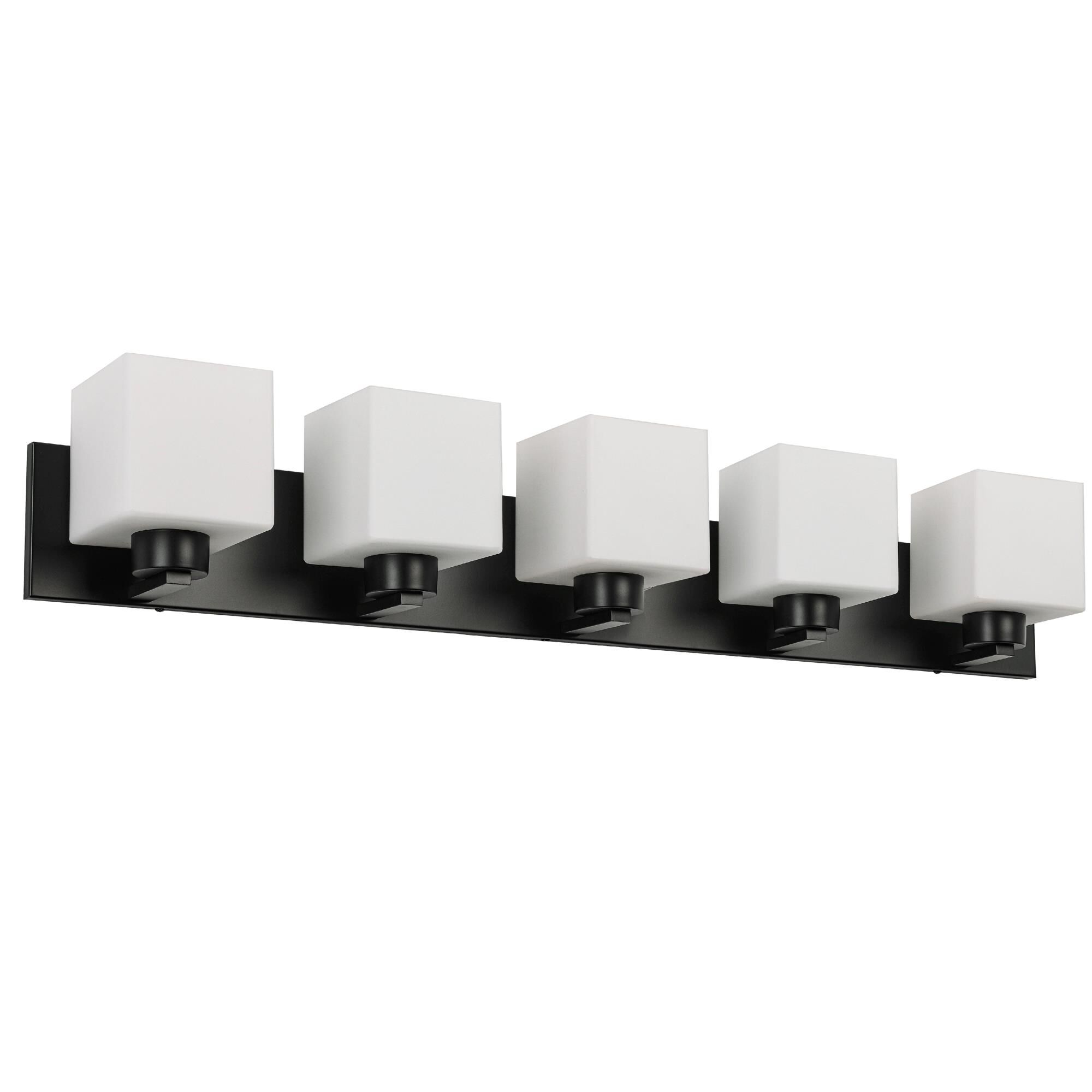Shown in Matte Black finish and White shade