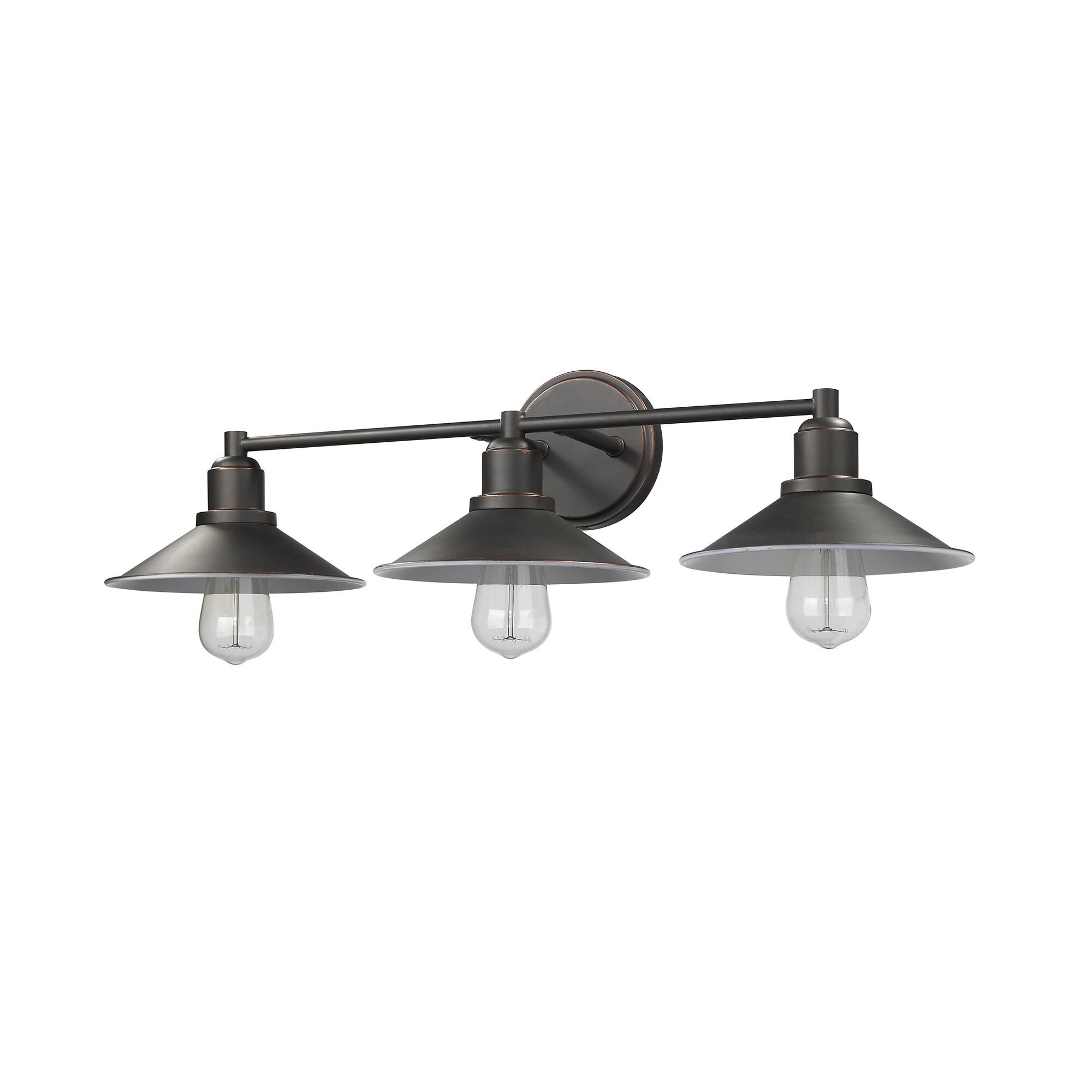 Shown in Olde Bronze finish and Steel glass and Steel shade