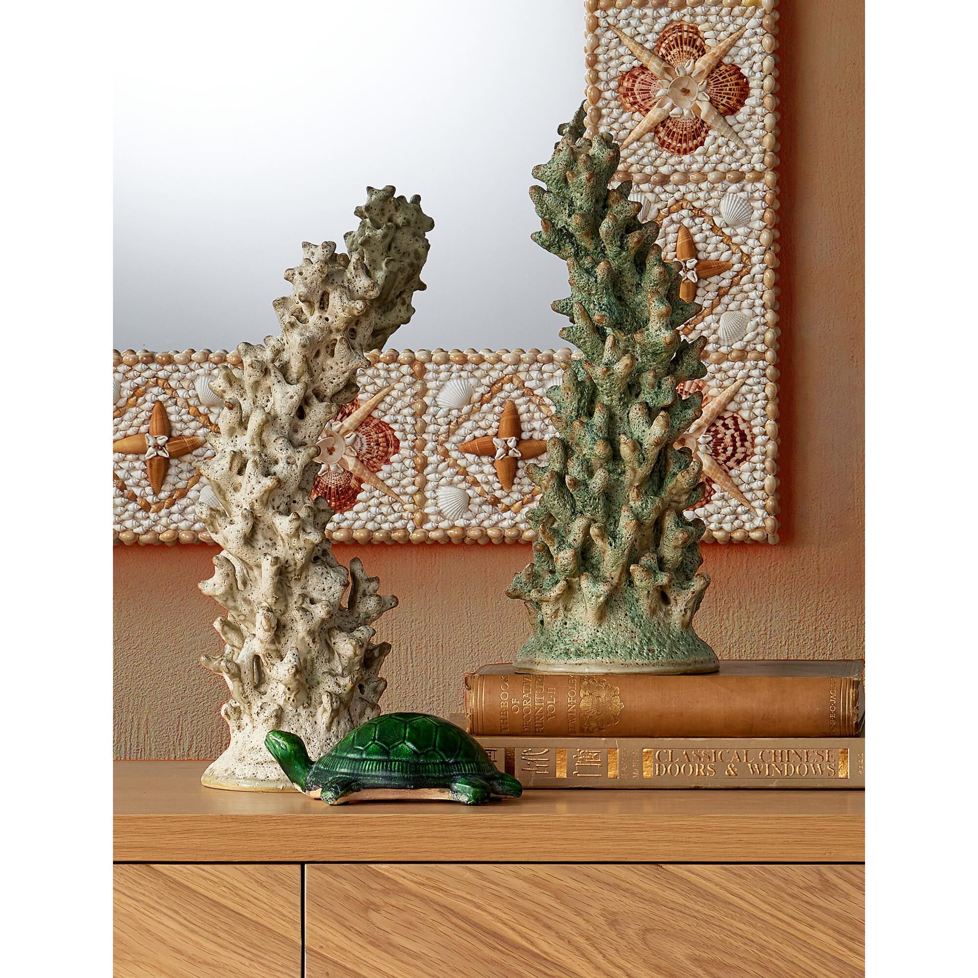 Shown in Antique Green and Off-White finish