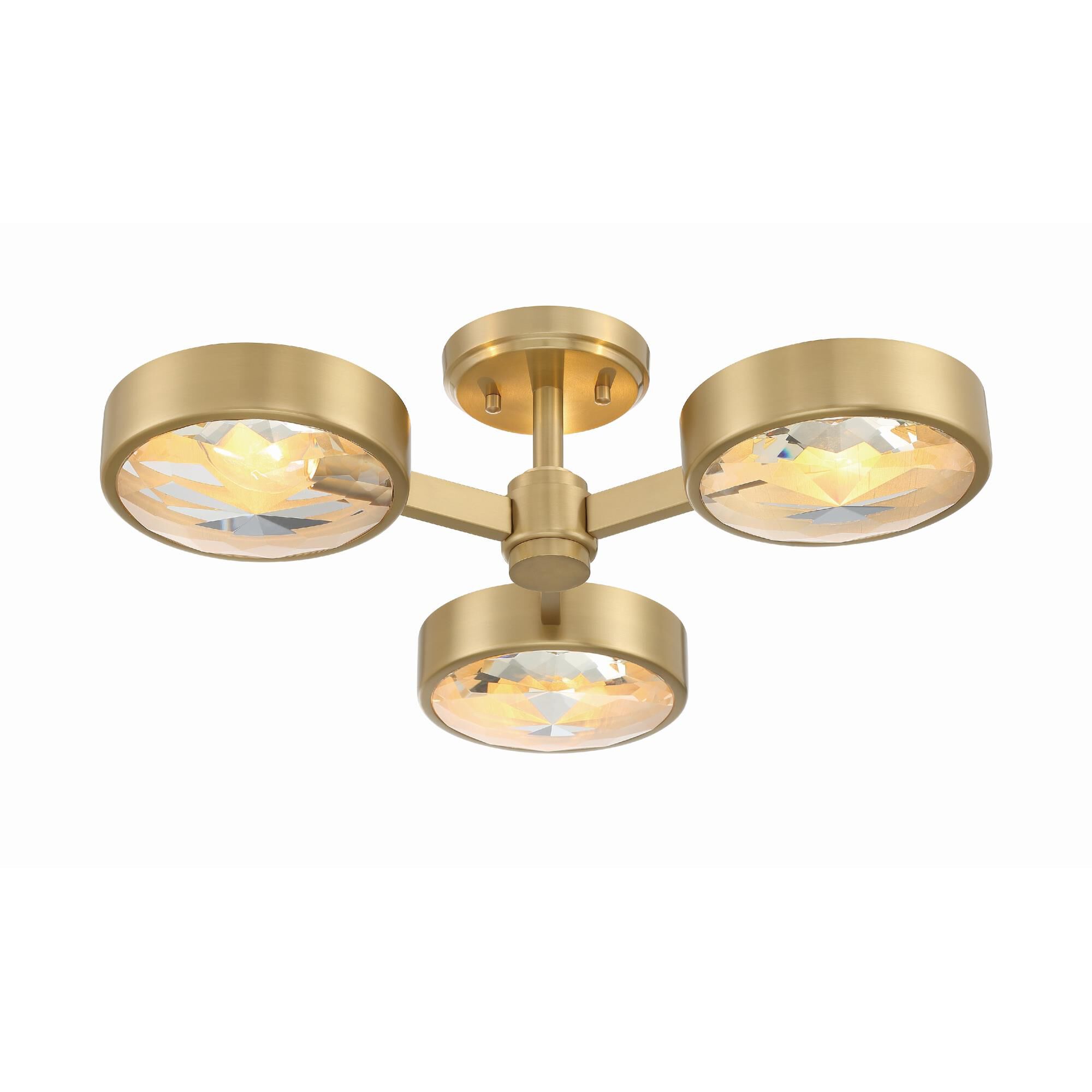 Orson 22 Inch 3 Light Semi Flush Mount by Crystorama