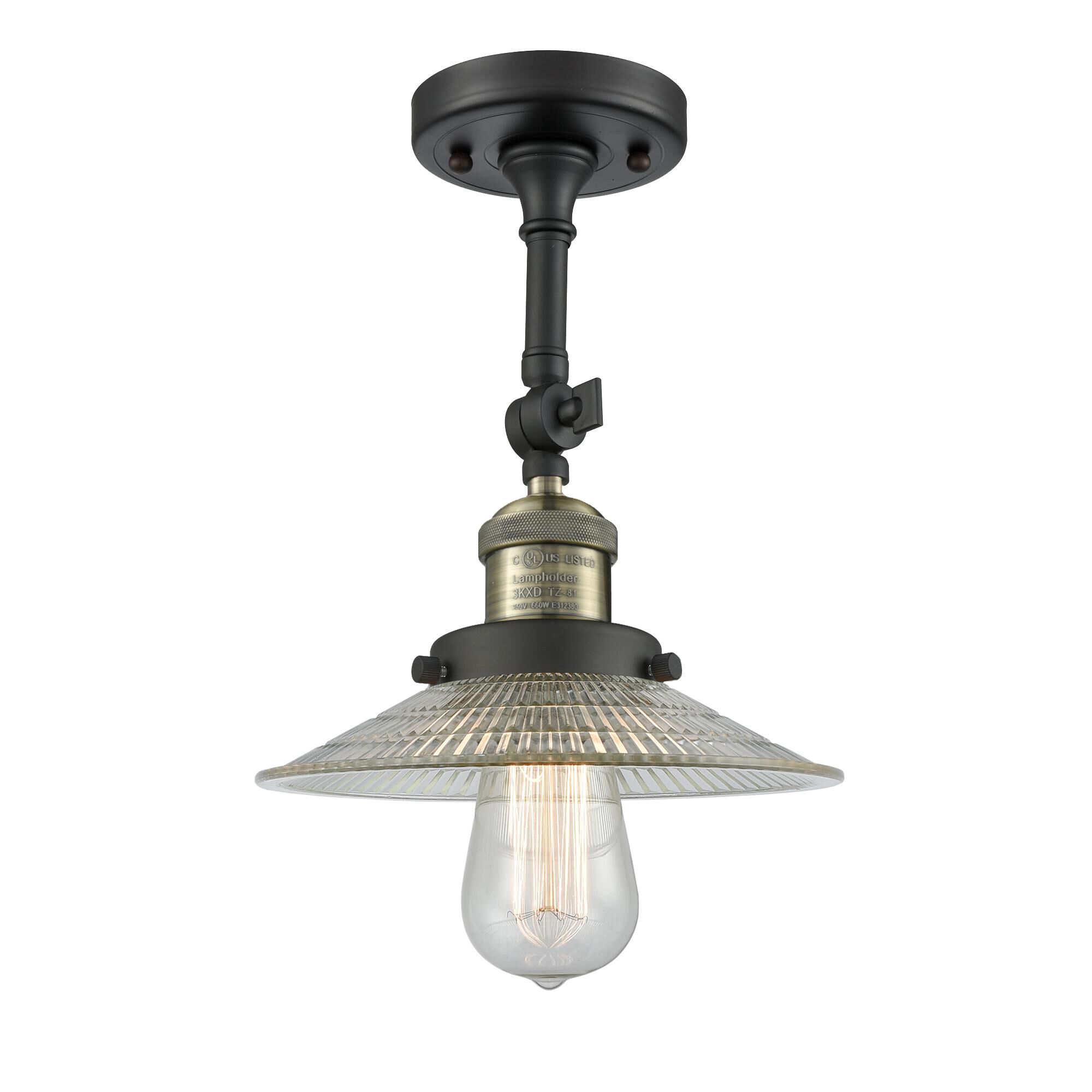 Bruno Marashlian Halophane 8 Inch 1 Light Semi Flush Mount by Innovations Lighting