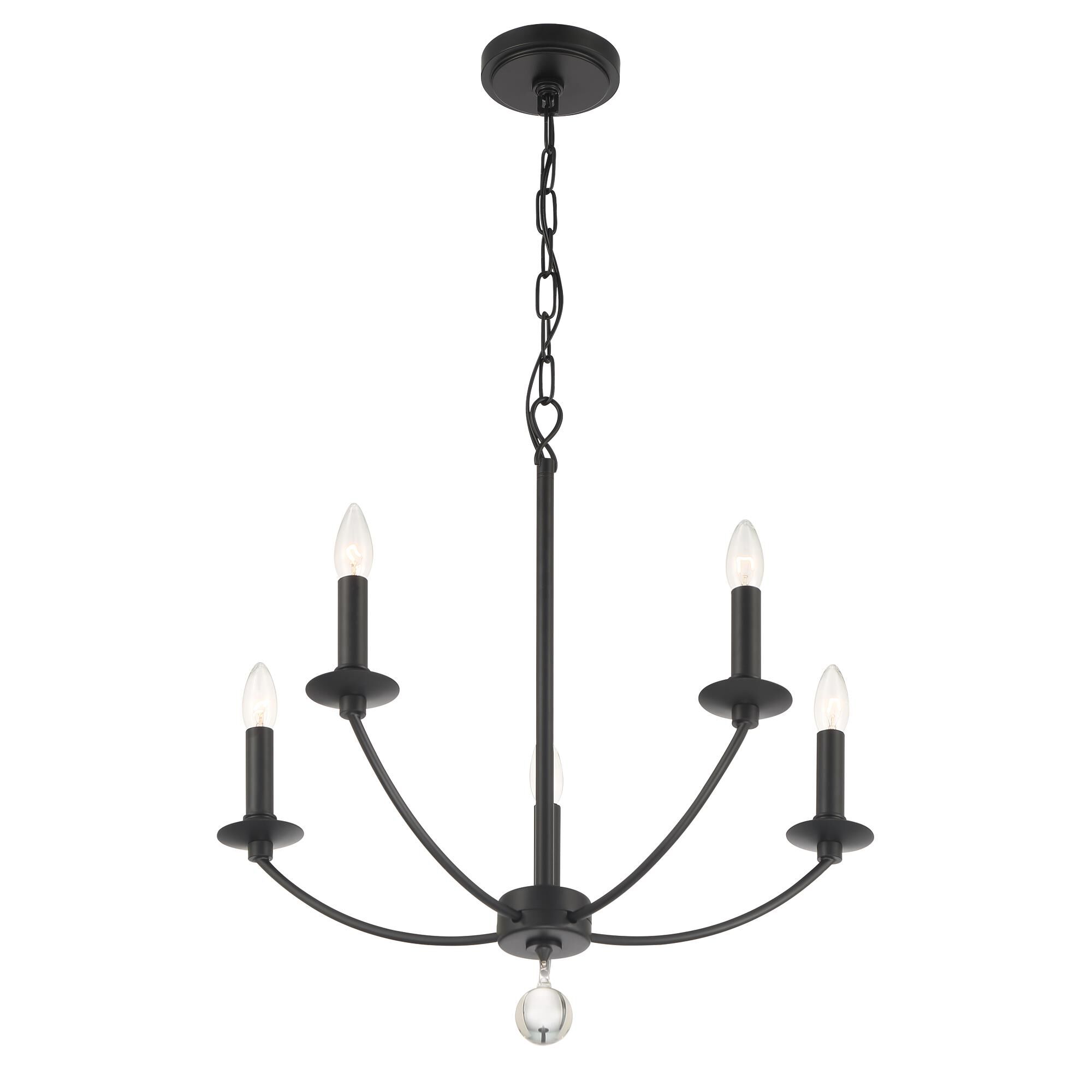 Mila 24 Inch 5 Light Chandelier by Crystorama