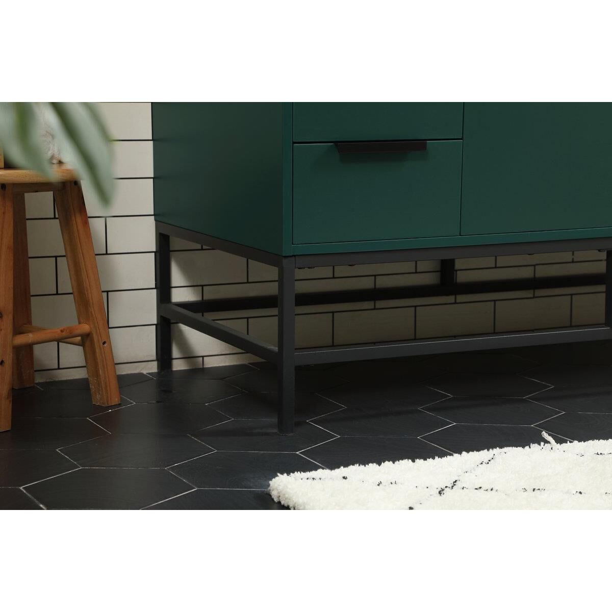 Shown in Green finish and Without Backsplash accent