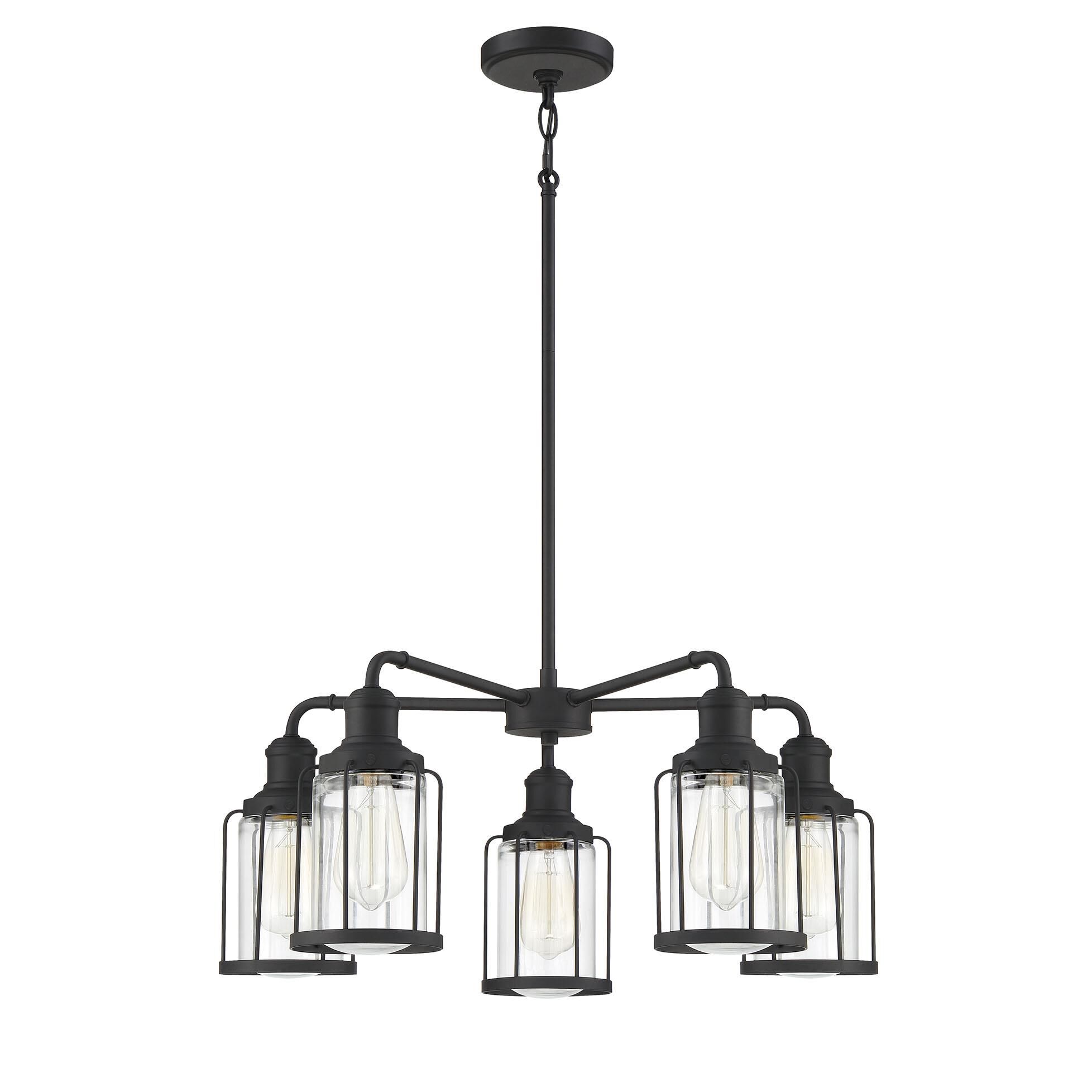 Ludlow 25 Inch 5 Light Chandelier by Quoizel