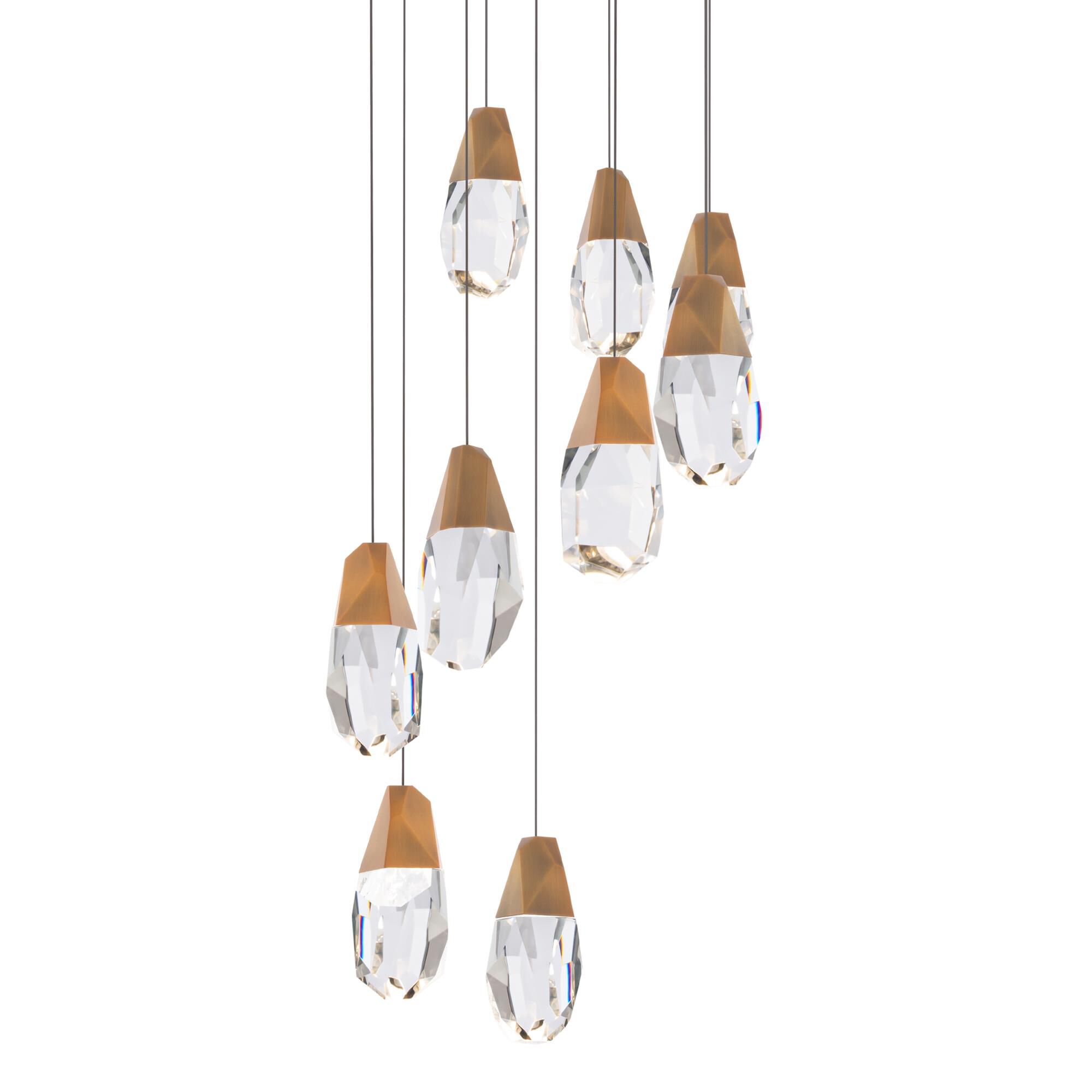 Martini 17 Inch 9 Light LED Multi Light Pendant by Schonbek Beyond