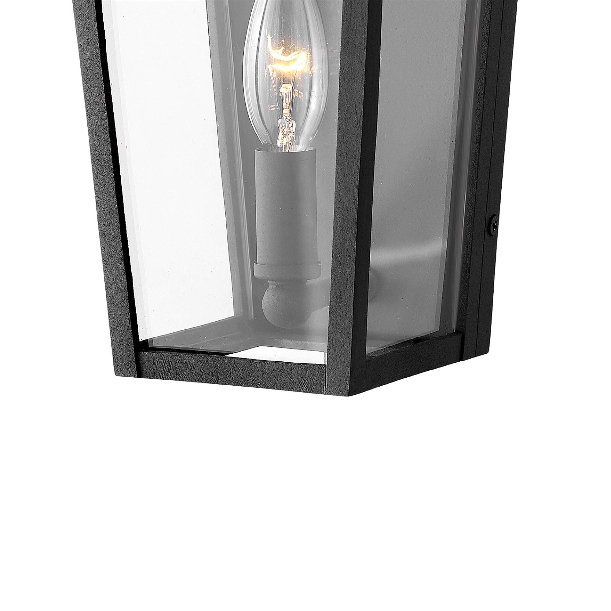 Shown in Museum Black finish and Clear glass