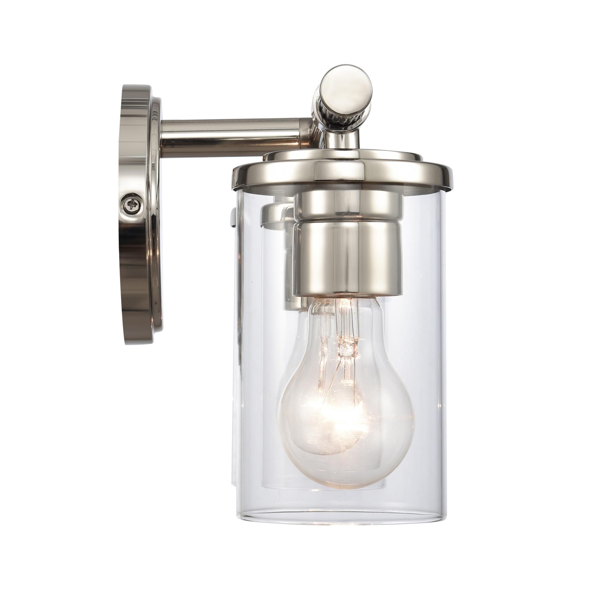 Shown in Polished Nickel finish and Clear Handblown  Shade glass and Clear Handblown Glass shade