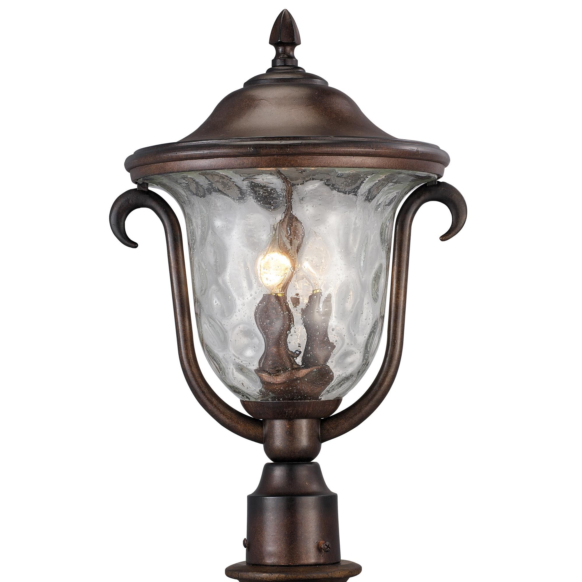 Santa Barbara Outdoor 19 Inch Tall 3 Light Outdoor Post Lamp by Kalco Lighting