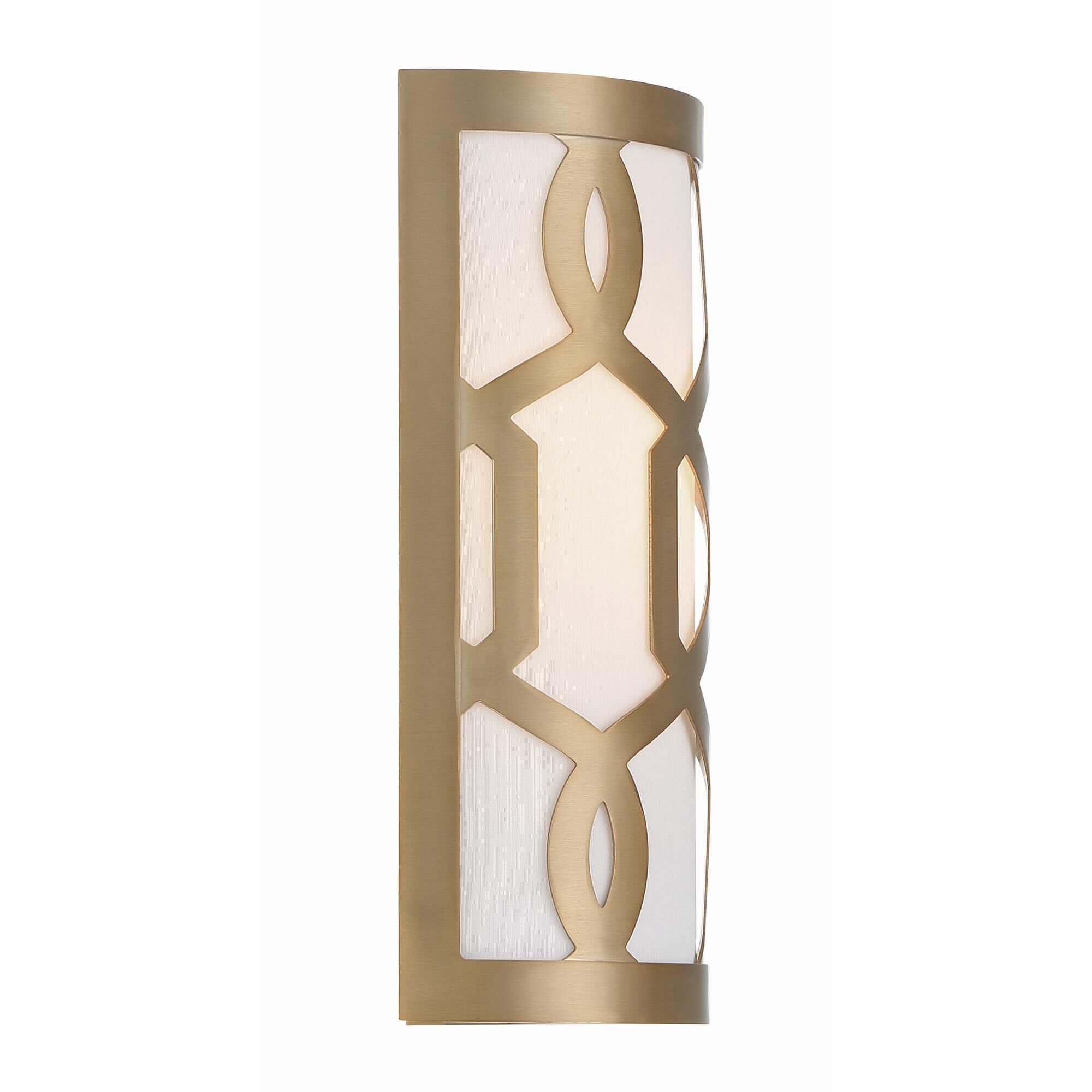 Shown in Aged Brass finish and Silk glass and White shade