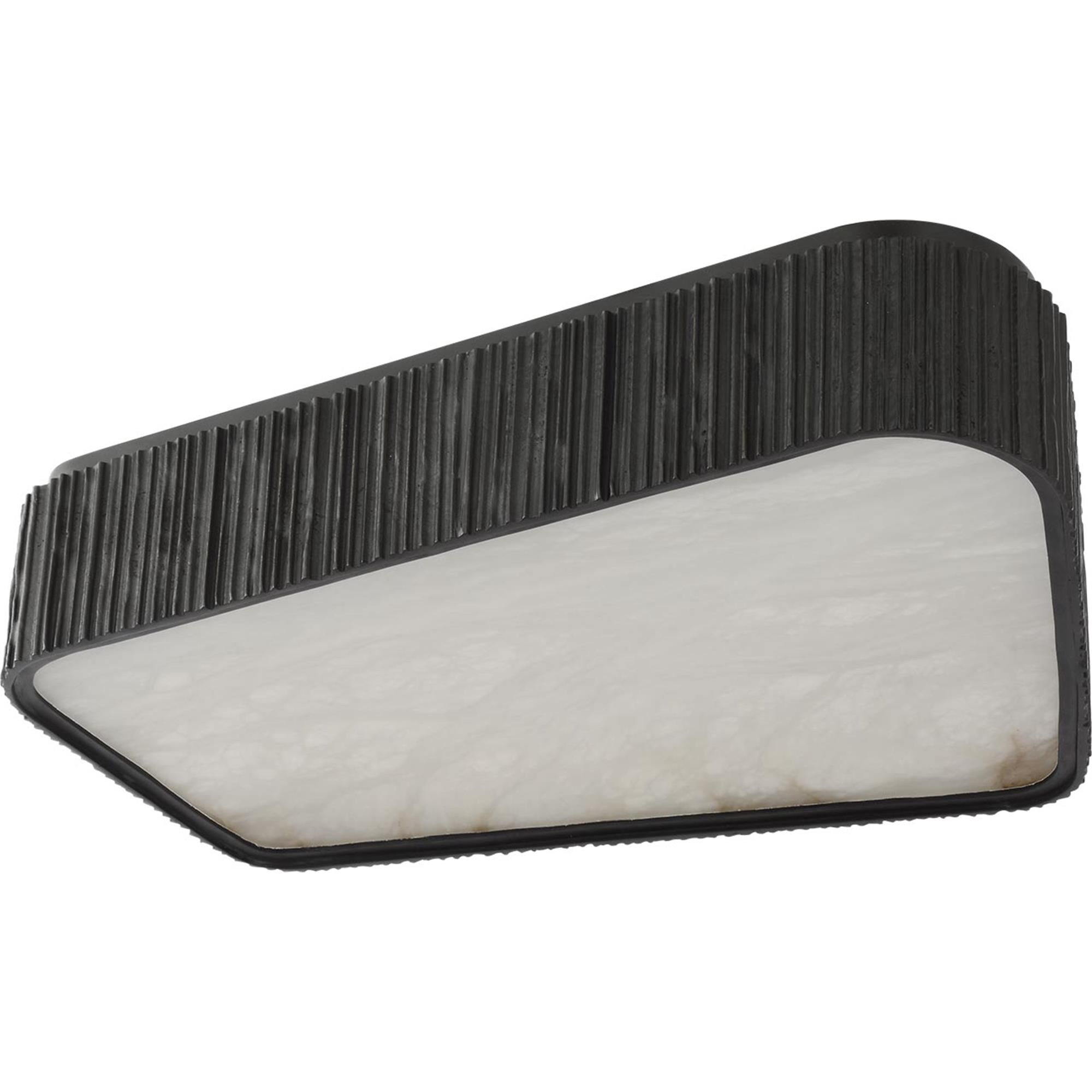 Shown in Ridged Carbon finish and Alabaster shade