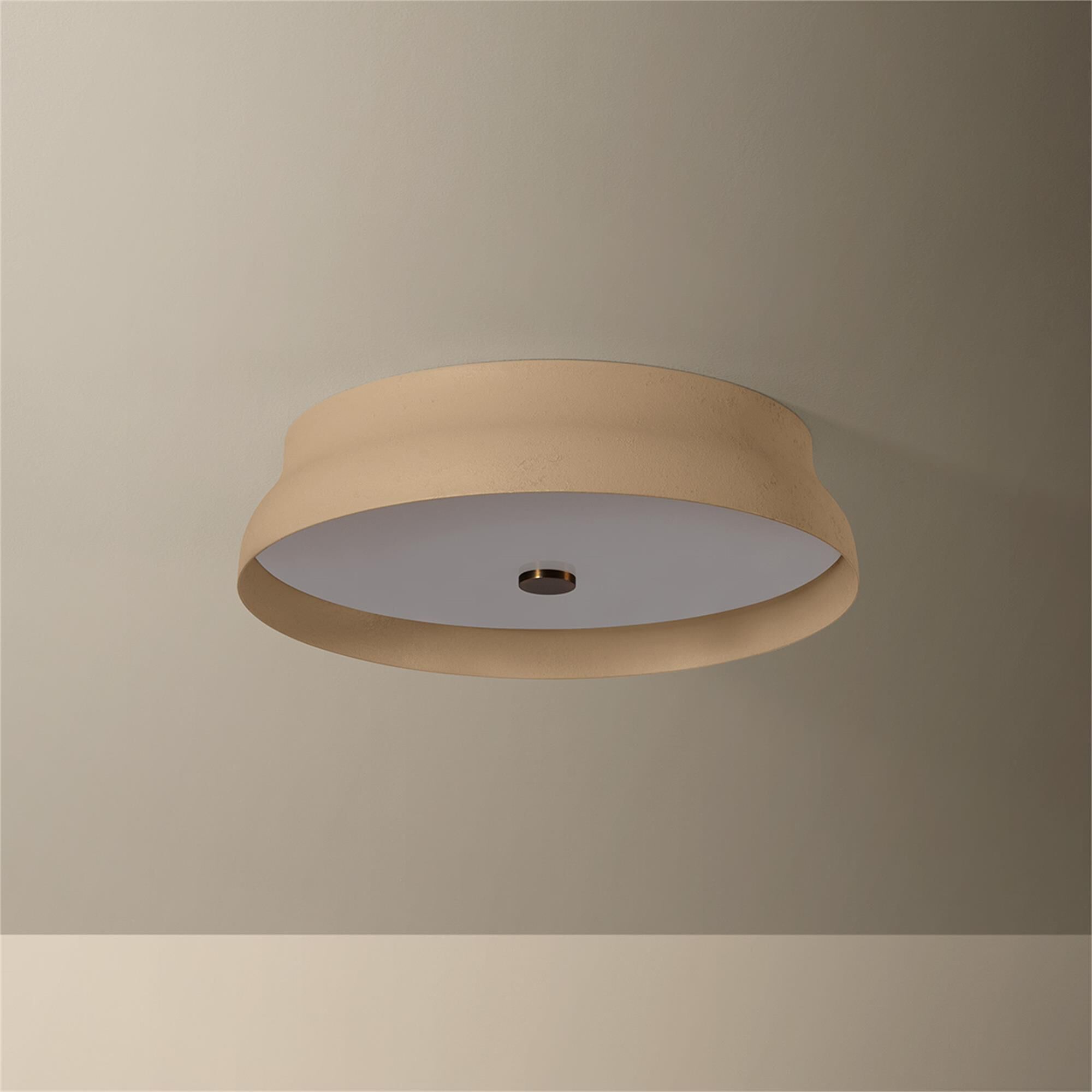 Shown in Patina Brass finish and White Glass shade
