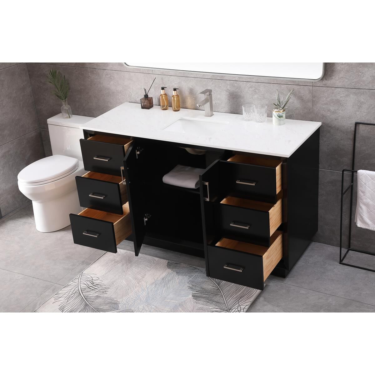 Hayes 60 Inch Bath Vanity by Elegant Decor