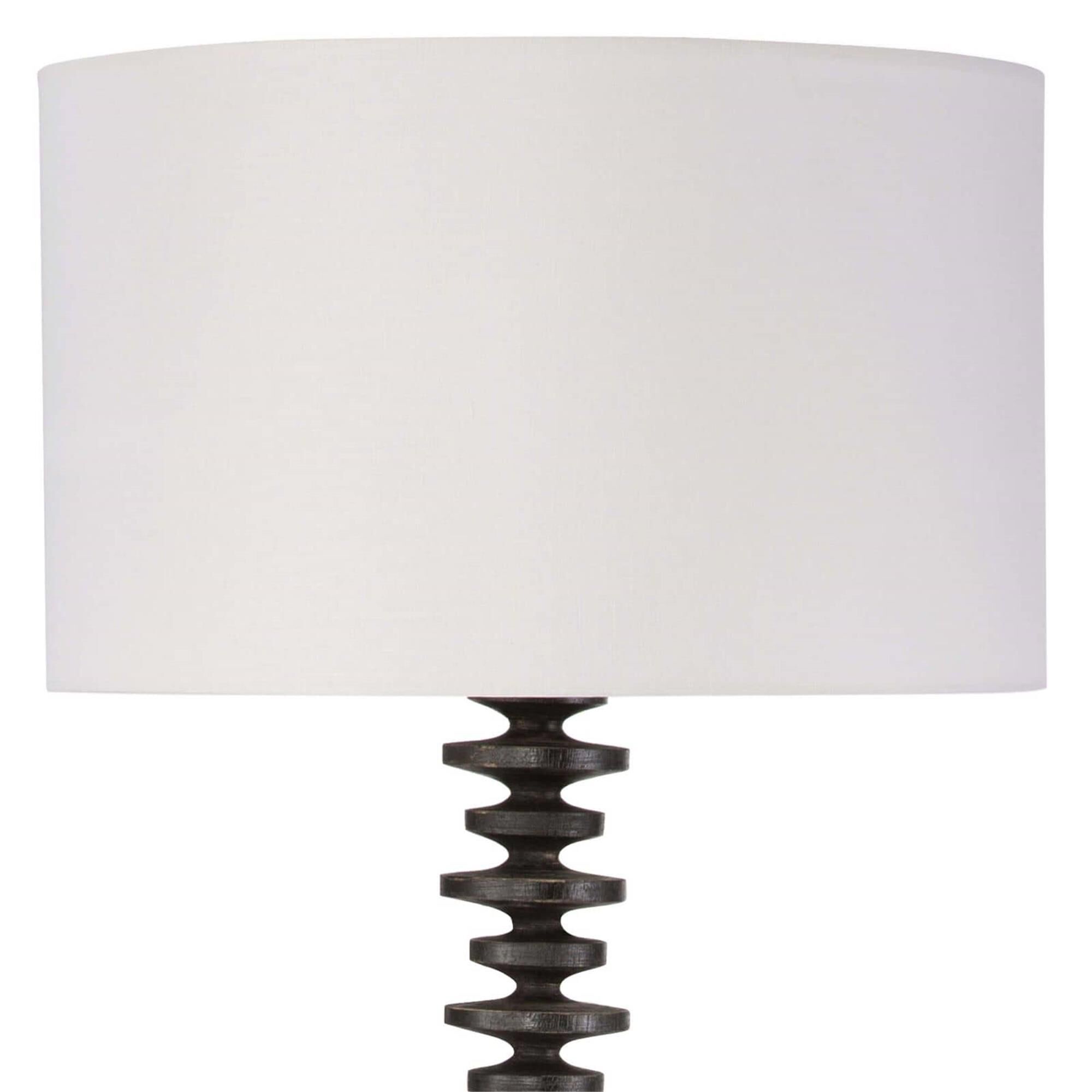 Shown in Ebony finish and Linen shade