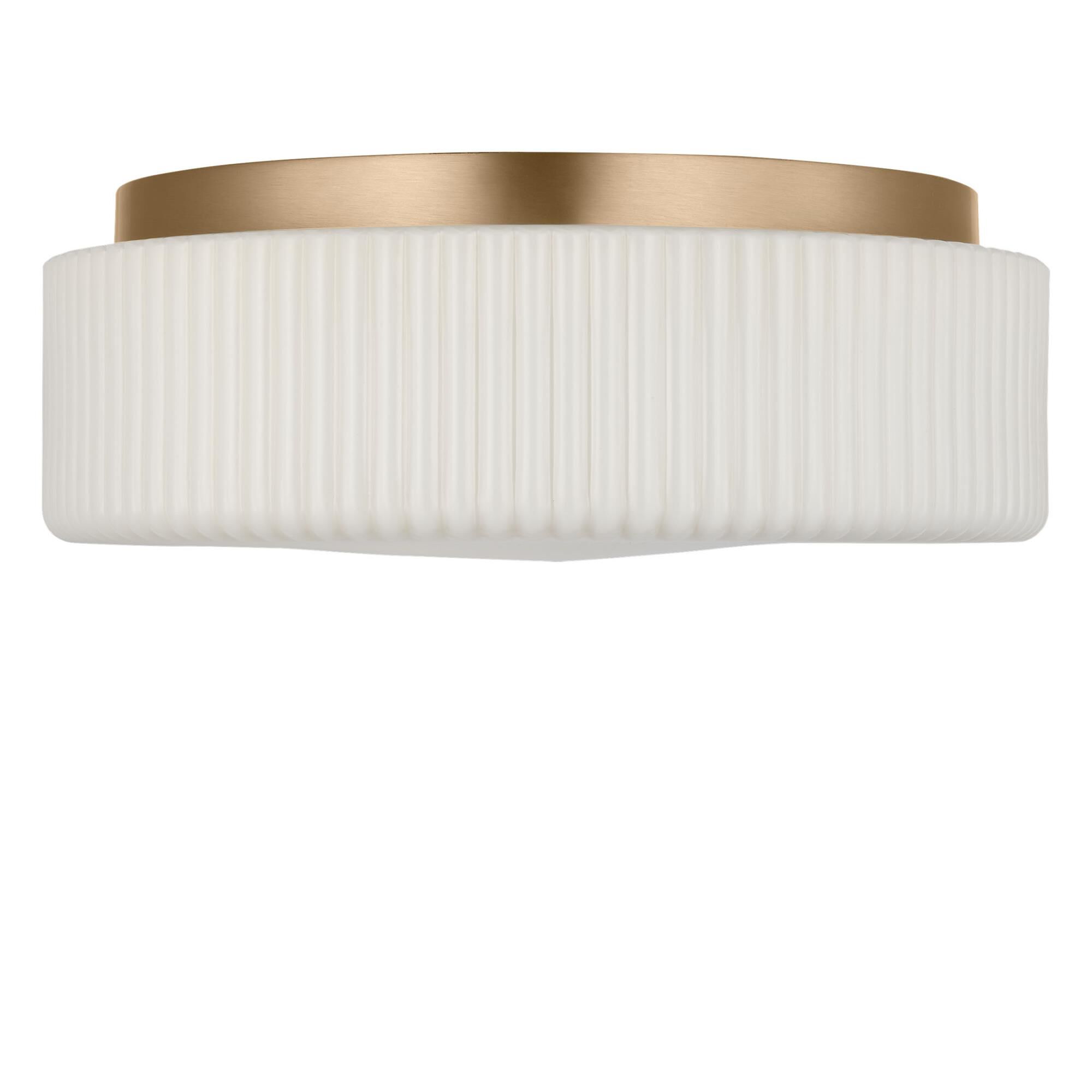 Shown in Satin Brass finish and Etched Opal glass