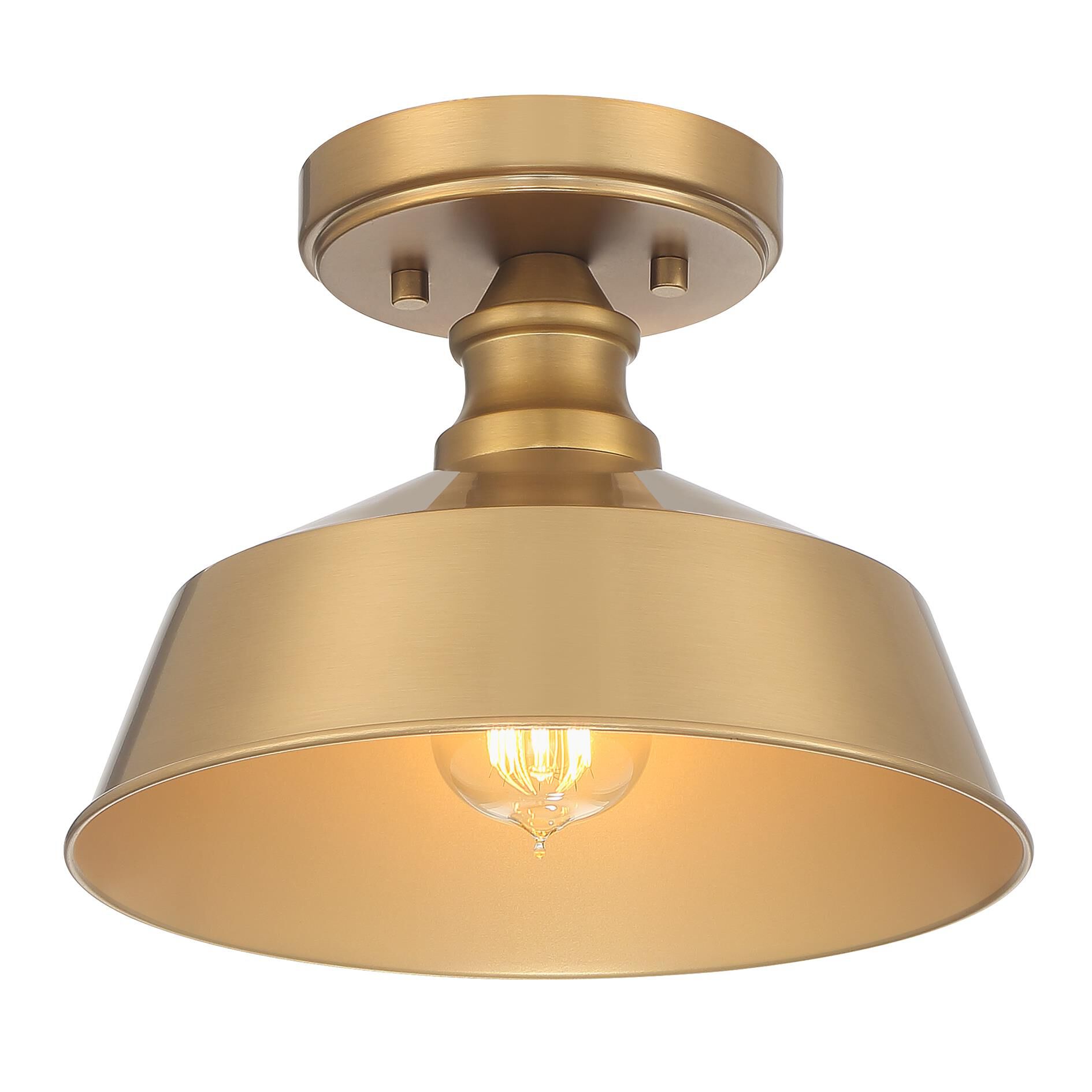 10 Inch 1 Light LED Semi Flush Mount by Meridian Lighting