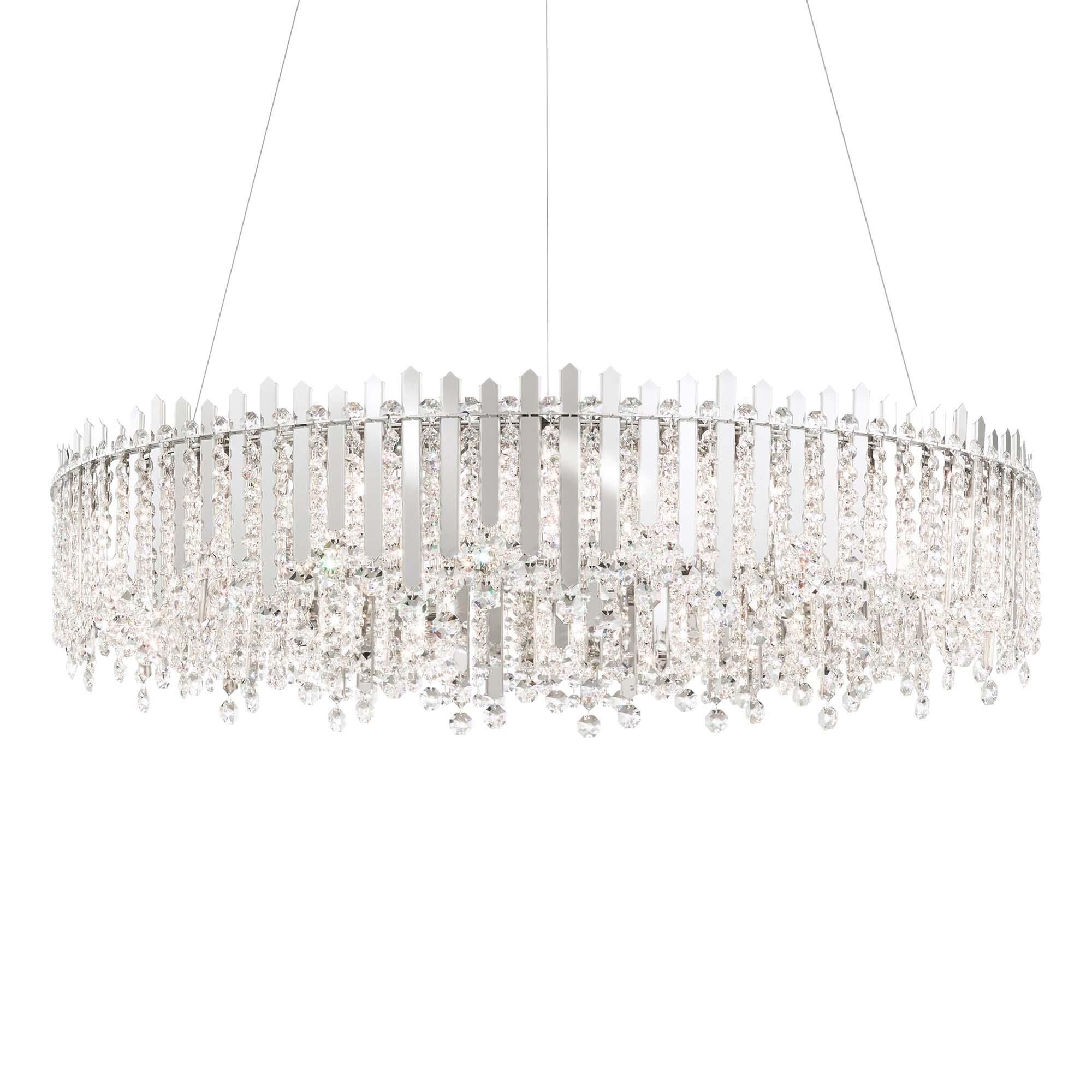 Shown in Polished Stainless Steel finish and Clear Optic crystal