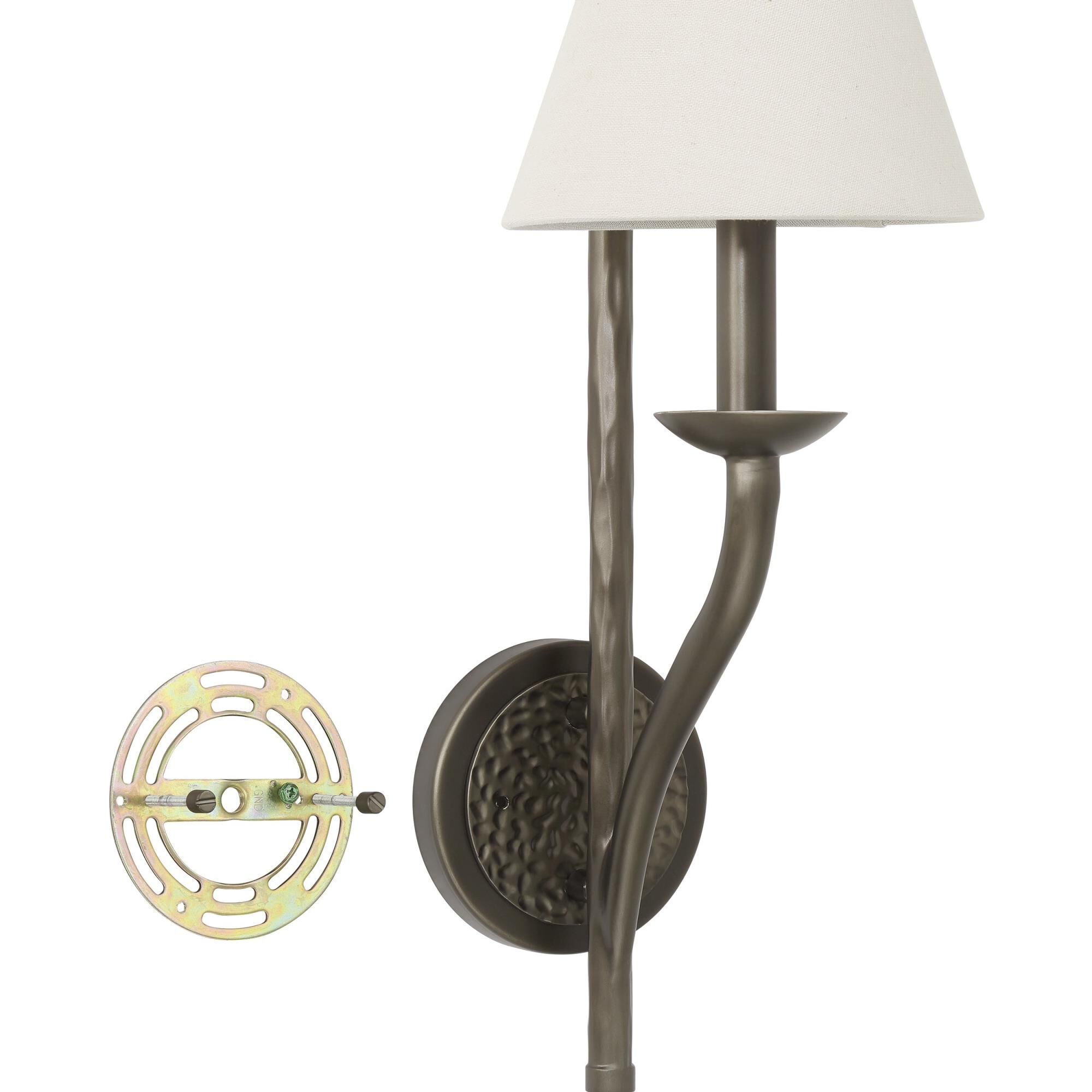 Shown in Forged Bronze finish and Natural shade