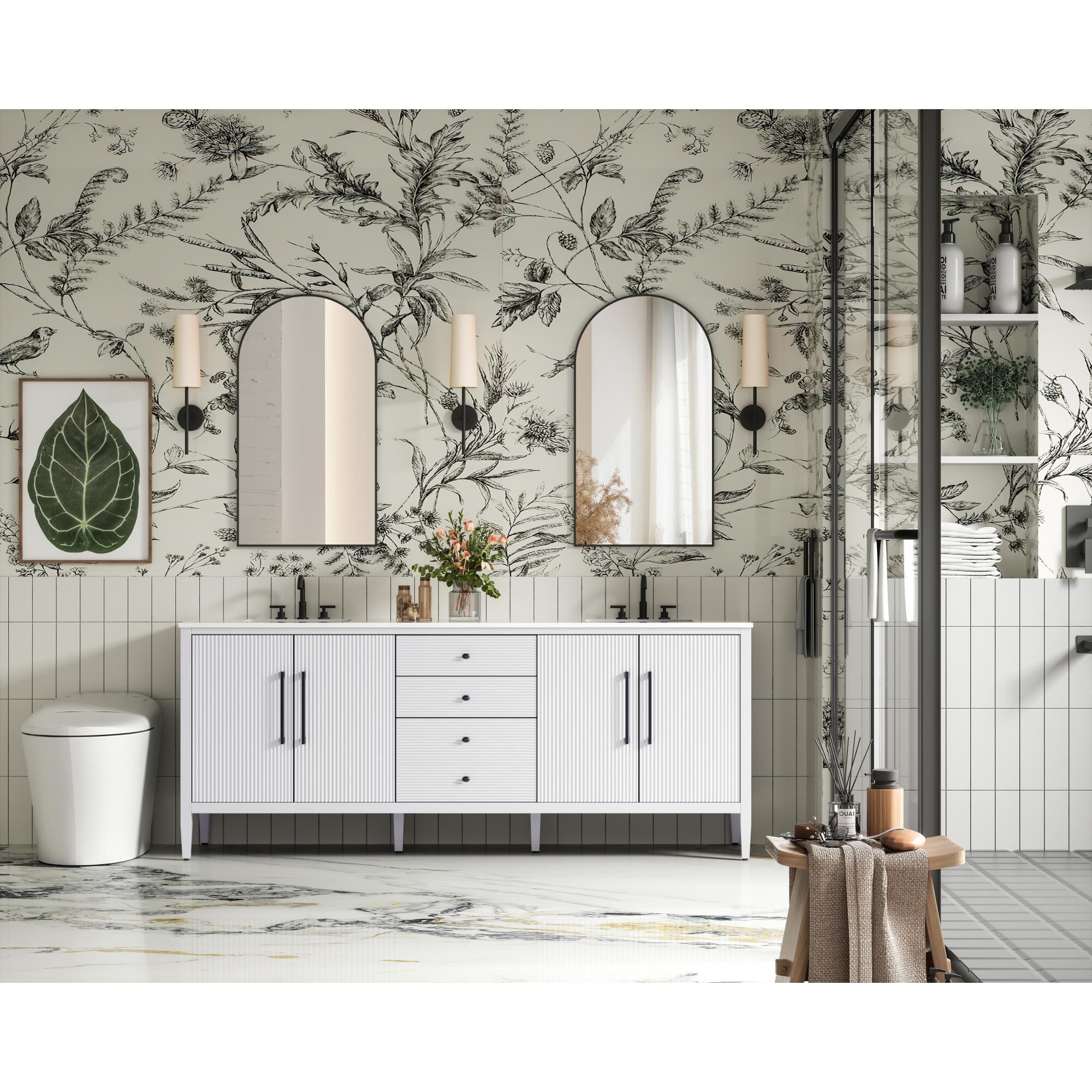 Shown in White finish