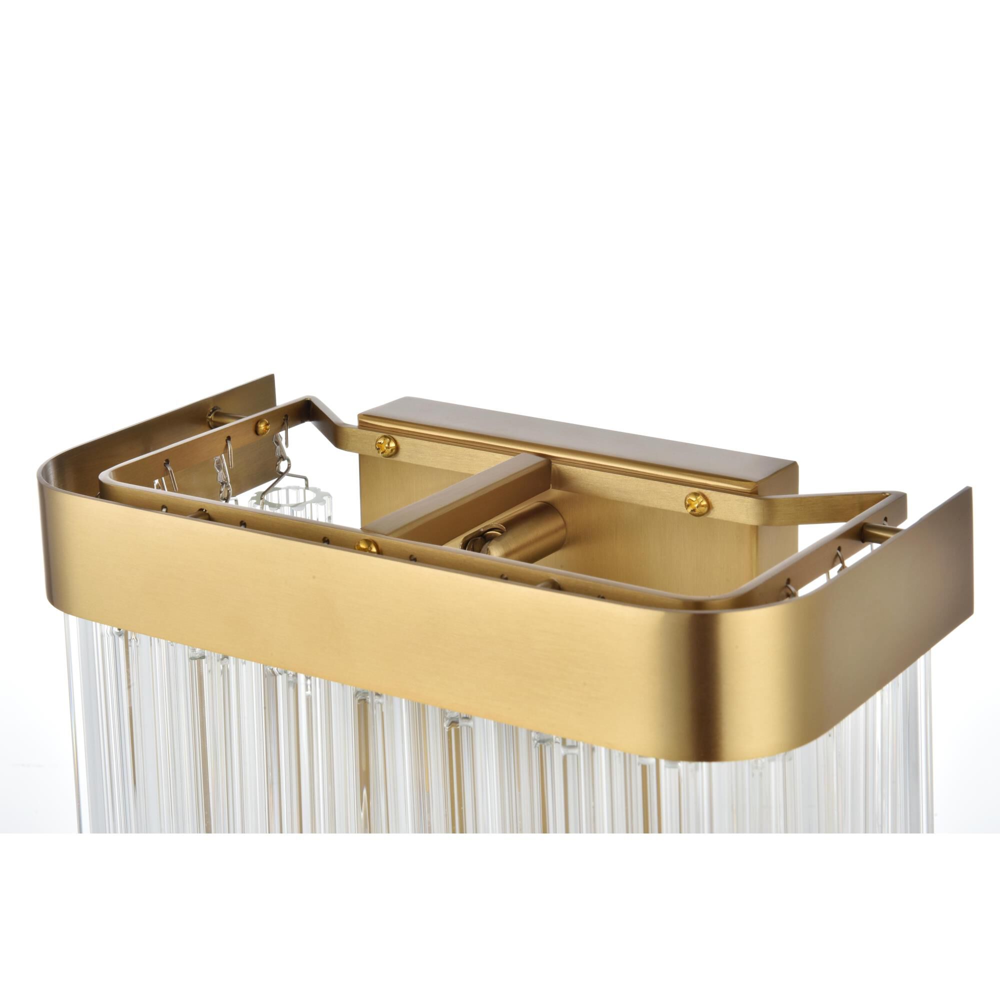 Shown in Satin Gold  finish and Rc crystal and Clear glass