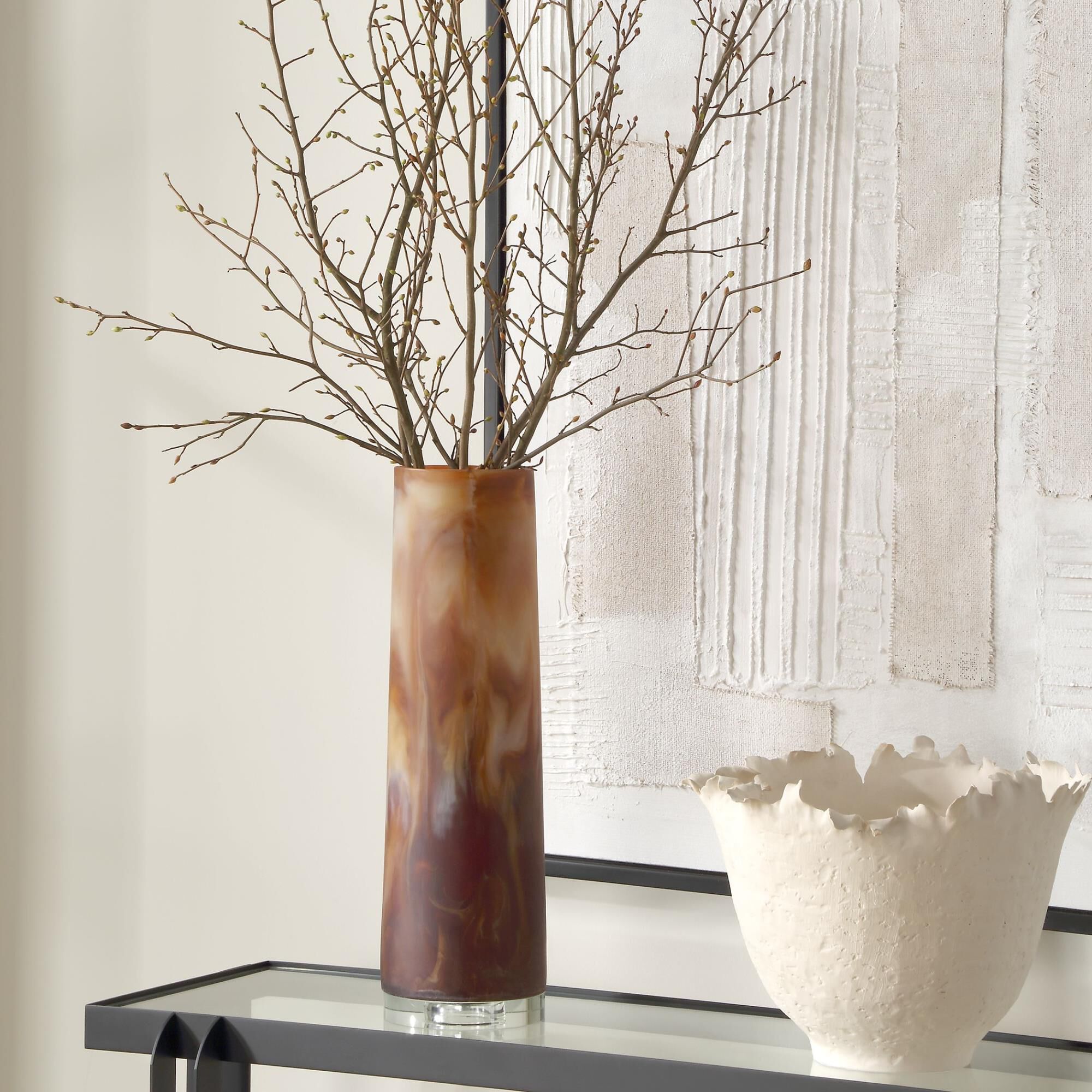 David Frisch Iced 20 Inch Vase-Urn by Uttermost