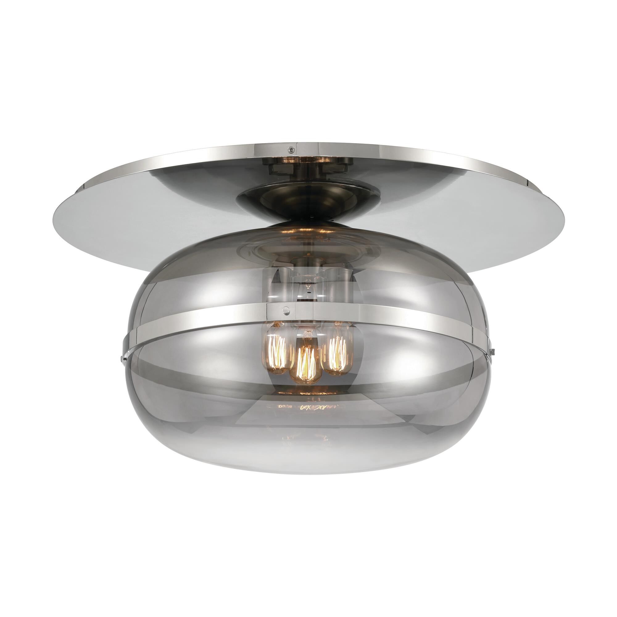 Shown in Nickel finish and Smoke  glass