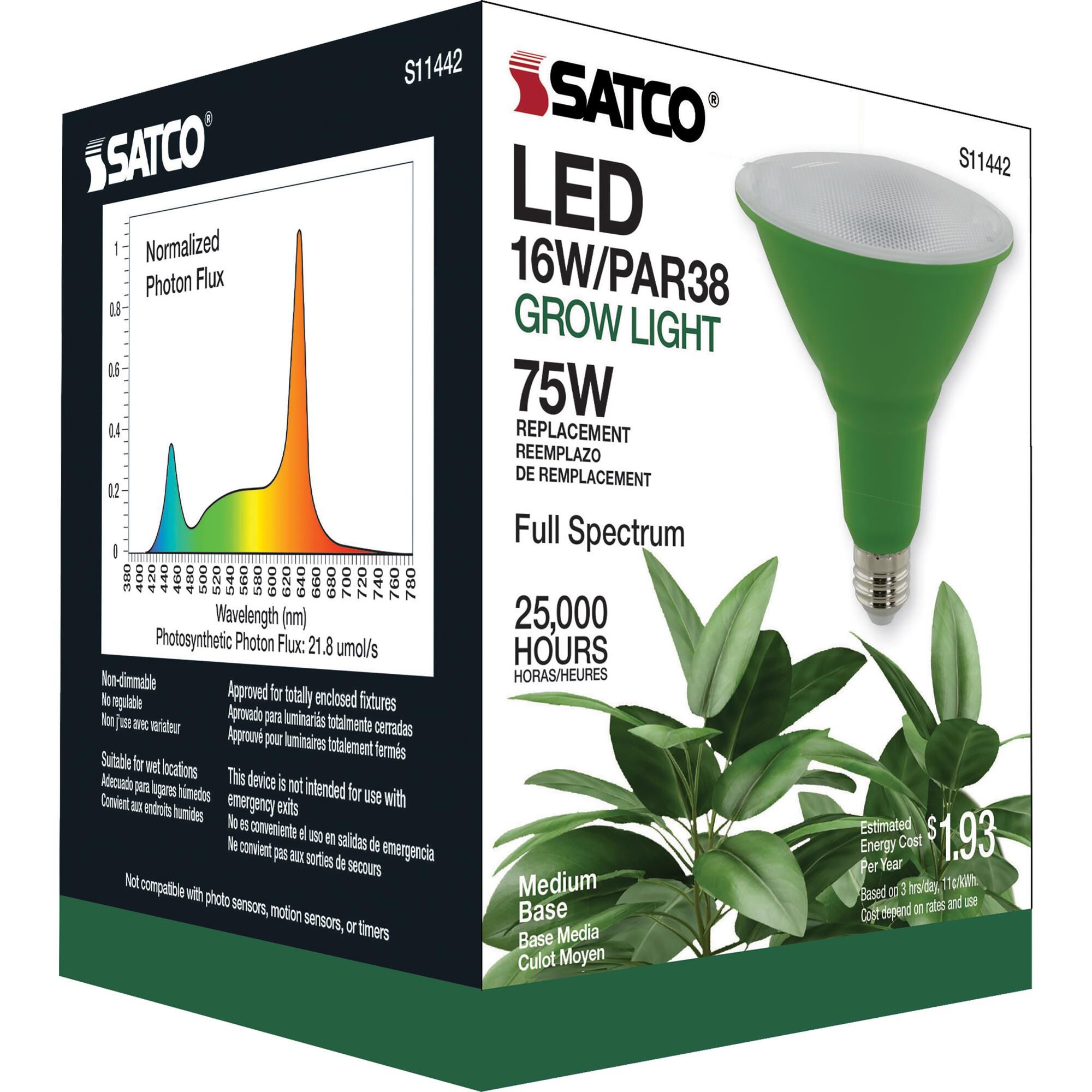 16 Watt 3500K PAR38 LED Light Bulb by Satco