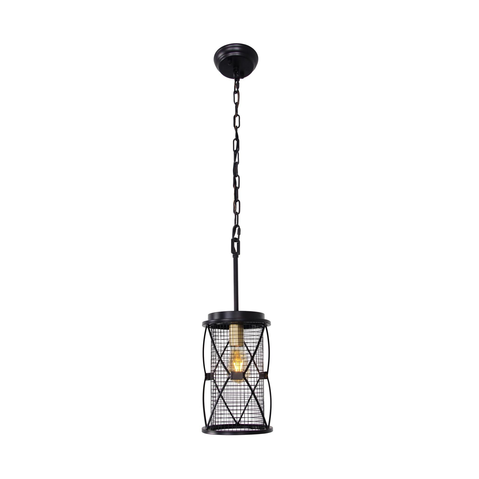 Shown in Warm Bronze/Gold finish and Warm Bronze Diamond Shaped Metalwork Over Mesh shade