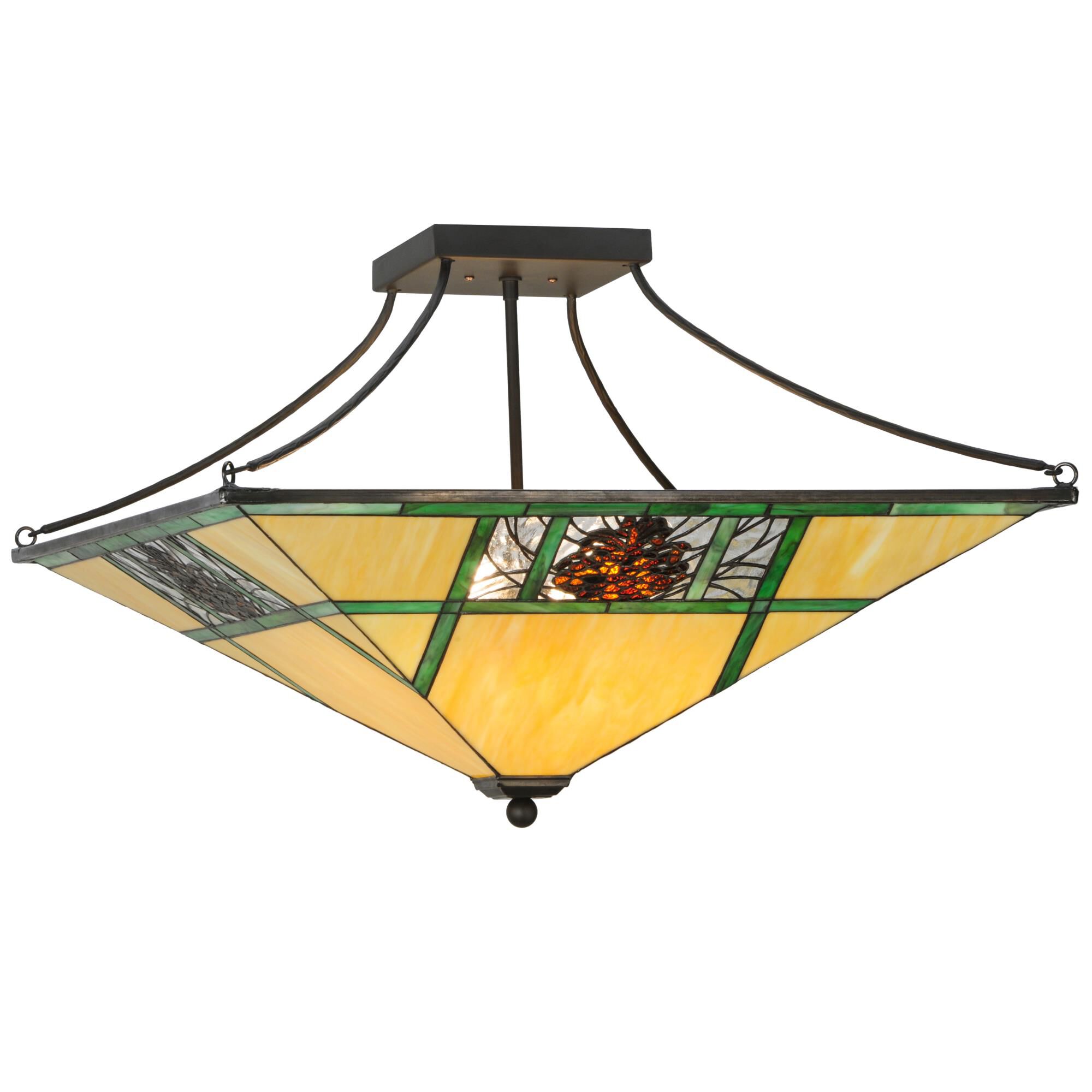 37 Inch 4 Light Semi Flush Mount by Meyda Lighting