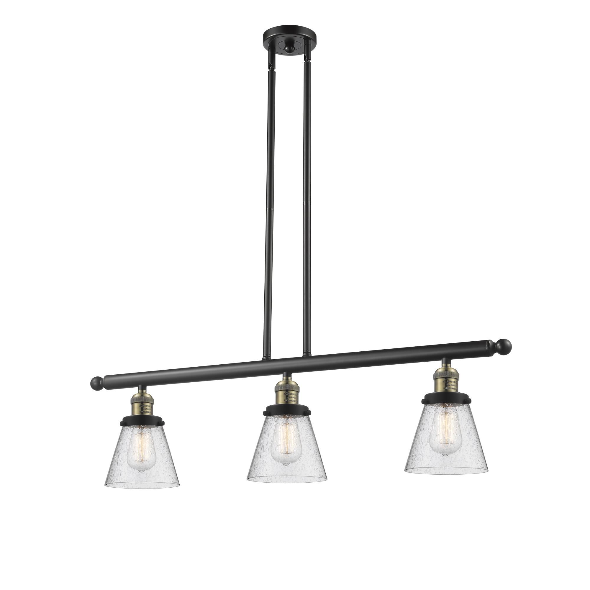 Bruno Marashlian Small Cone 36 Inch 3 Light Linear Suspension Light by Innovations Lighting