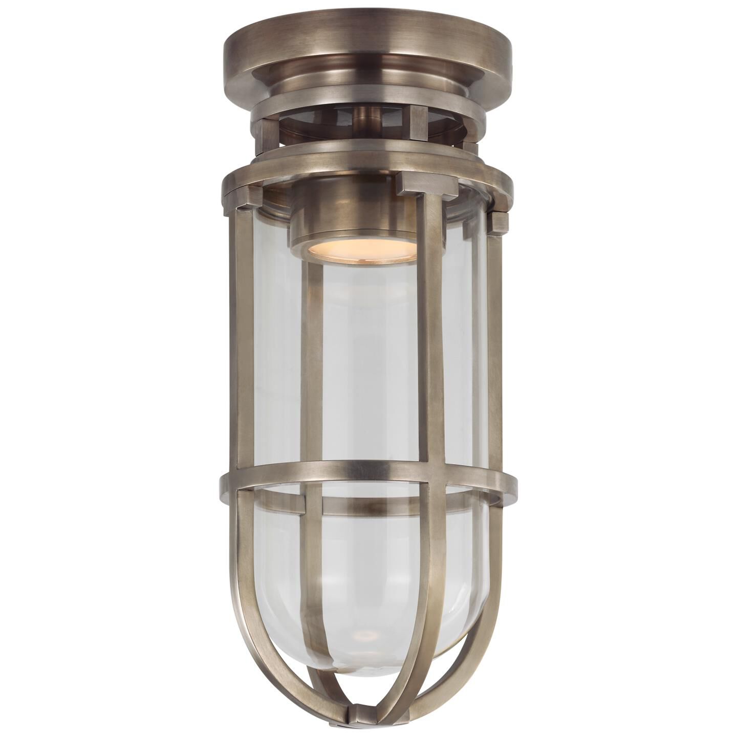 Shown in Antique Nickel finish and Clear Glass shade