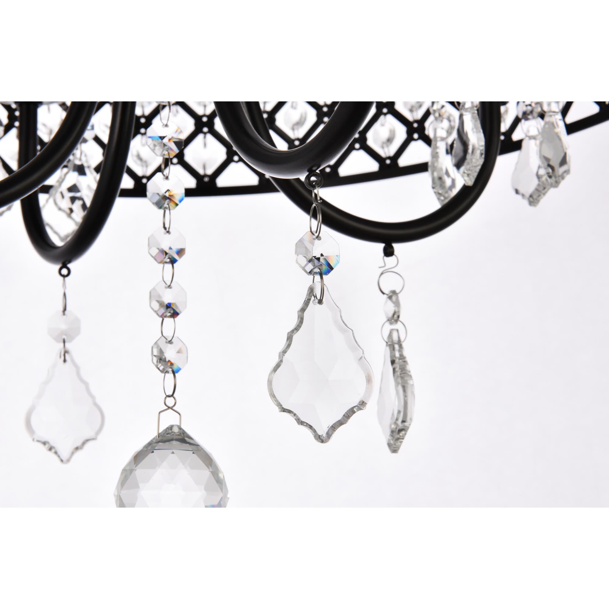 Shown in Black finish and Clear Royal Cut crystal