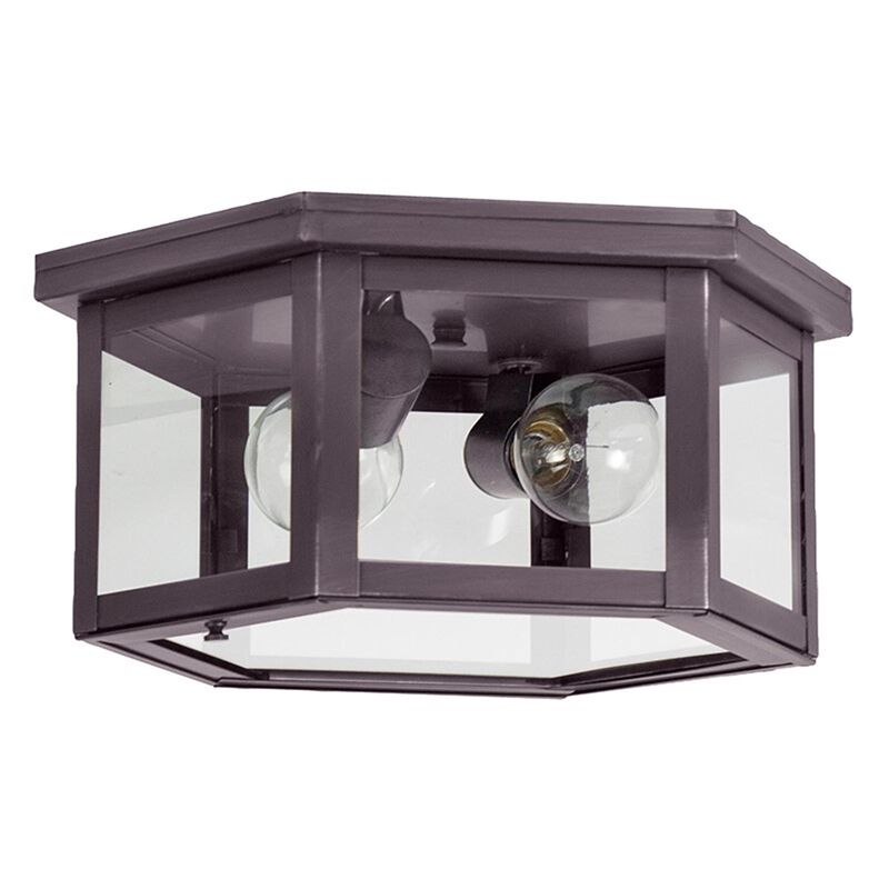Williams 13 Inch 2 Light Outdoor Flush Mount by Northeast Lantern