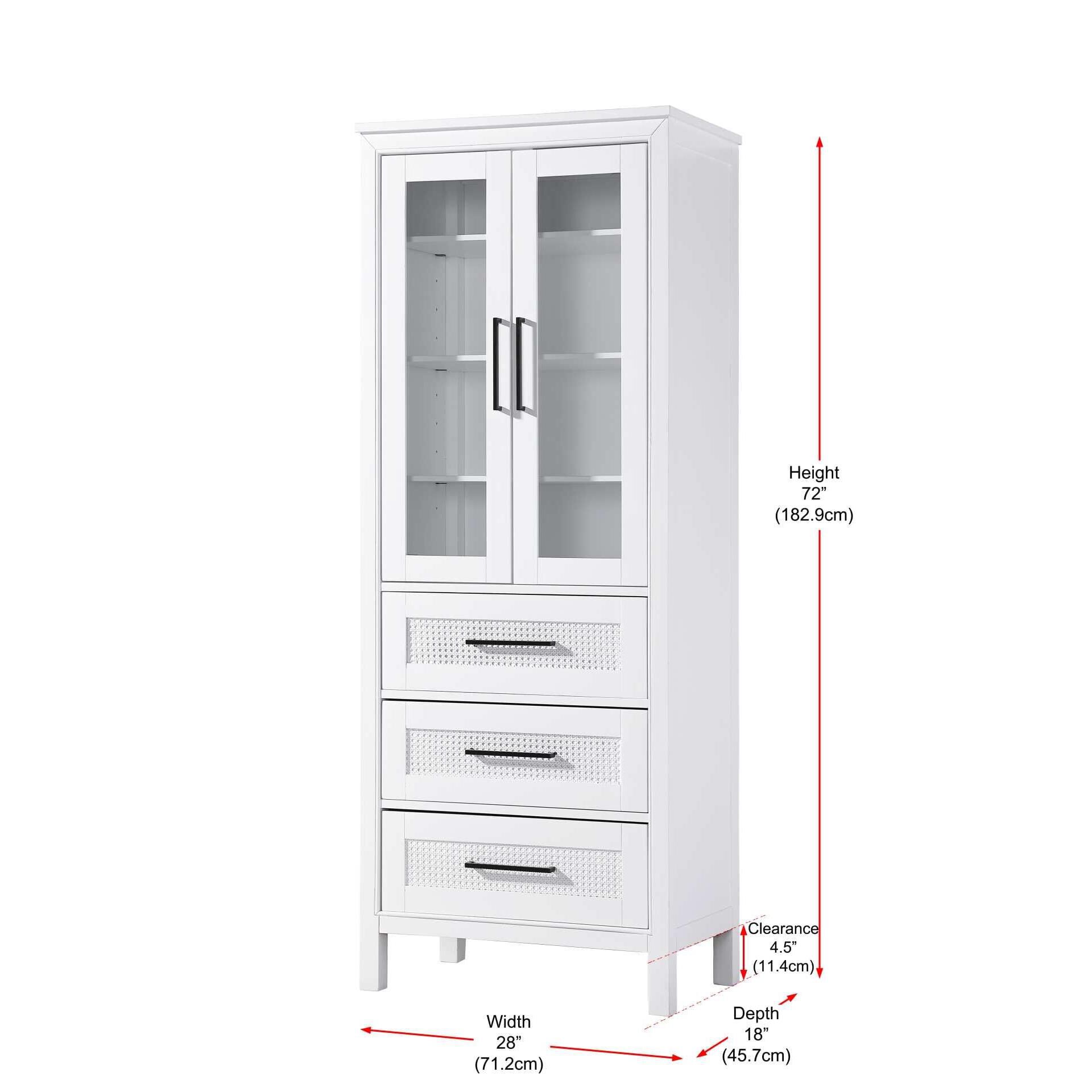 Alina 72 Inch Storage Cabinet by Elegant Decor