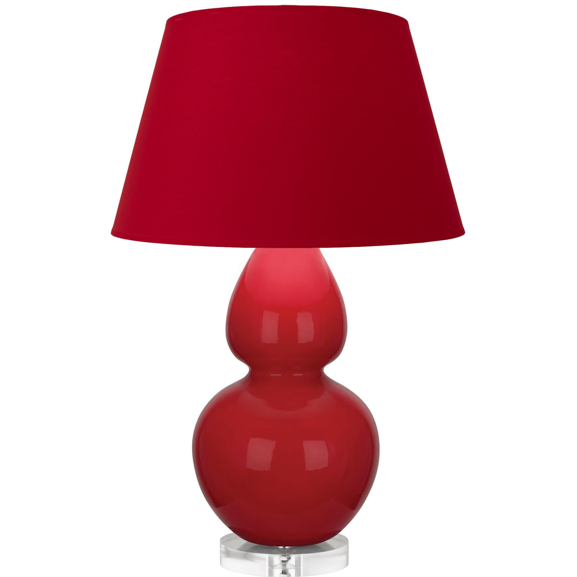 Shown in Ruby Red finish and Black and Red shade and Lucite accent