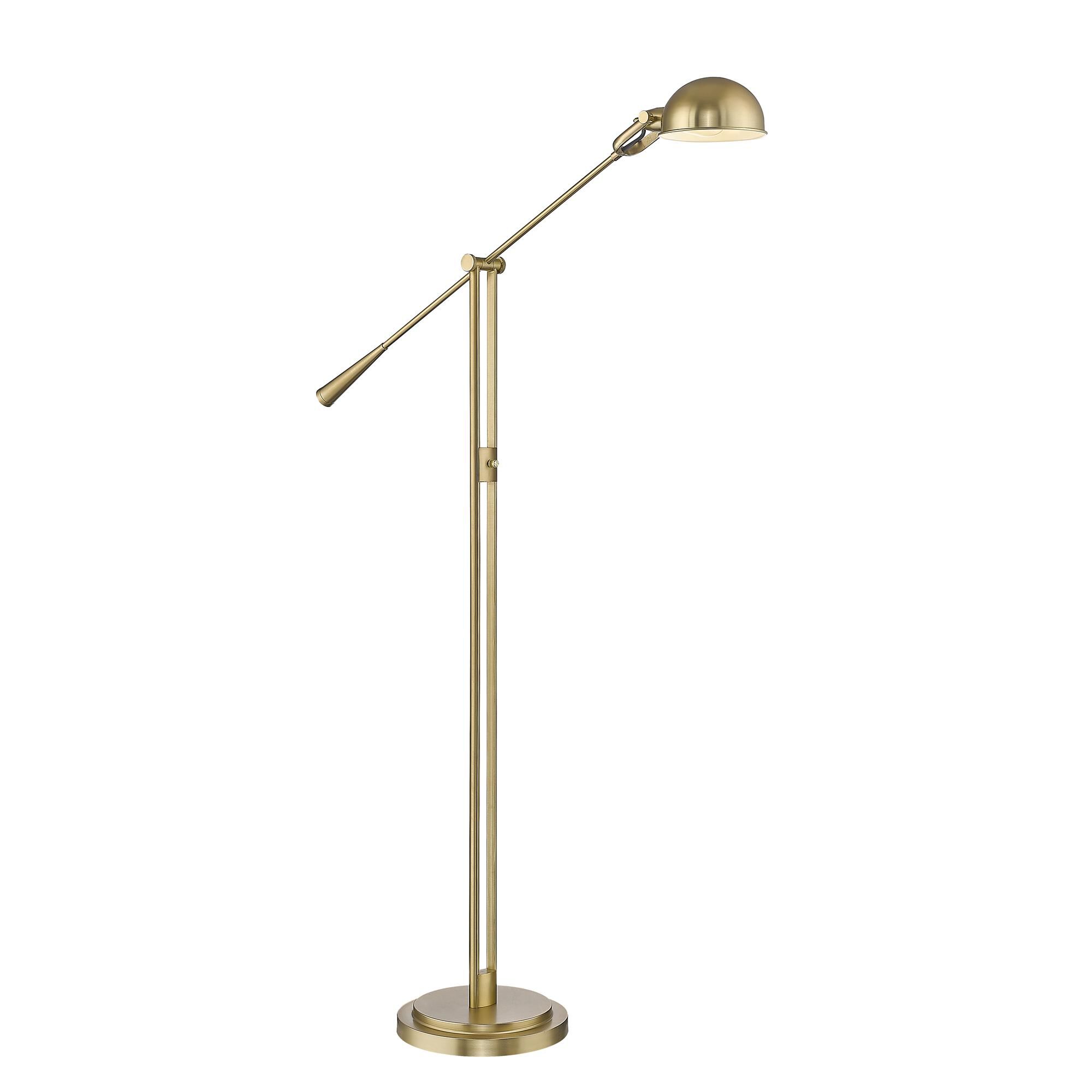 Shown in Heritage Brass finish and Heritage Brass glass and Heritage Brass shade