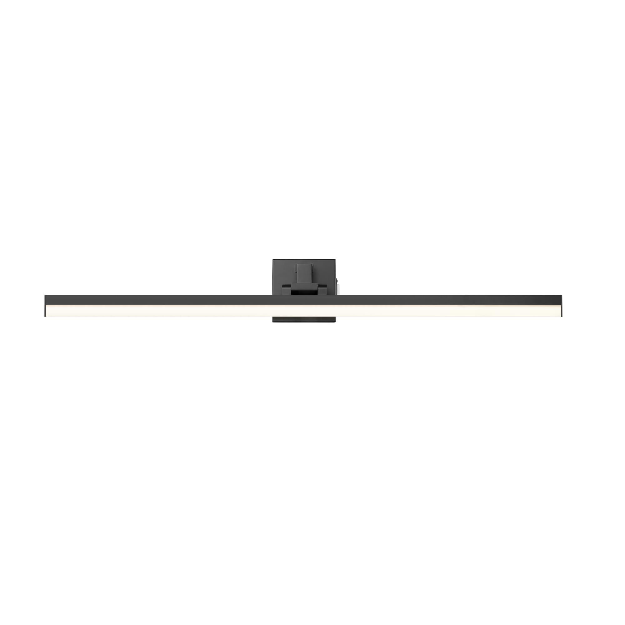 Shown in Matte Black finish and Frosted glass and Frosted shade