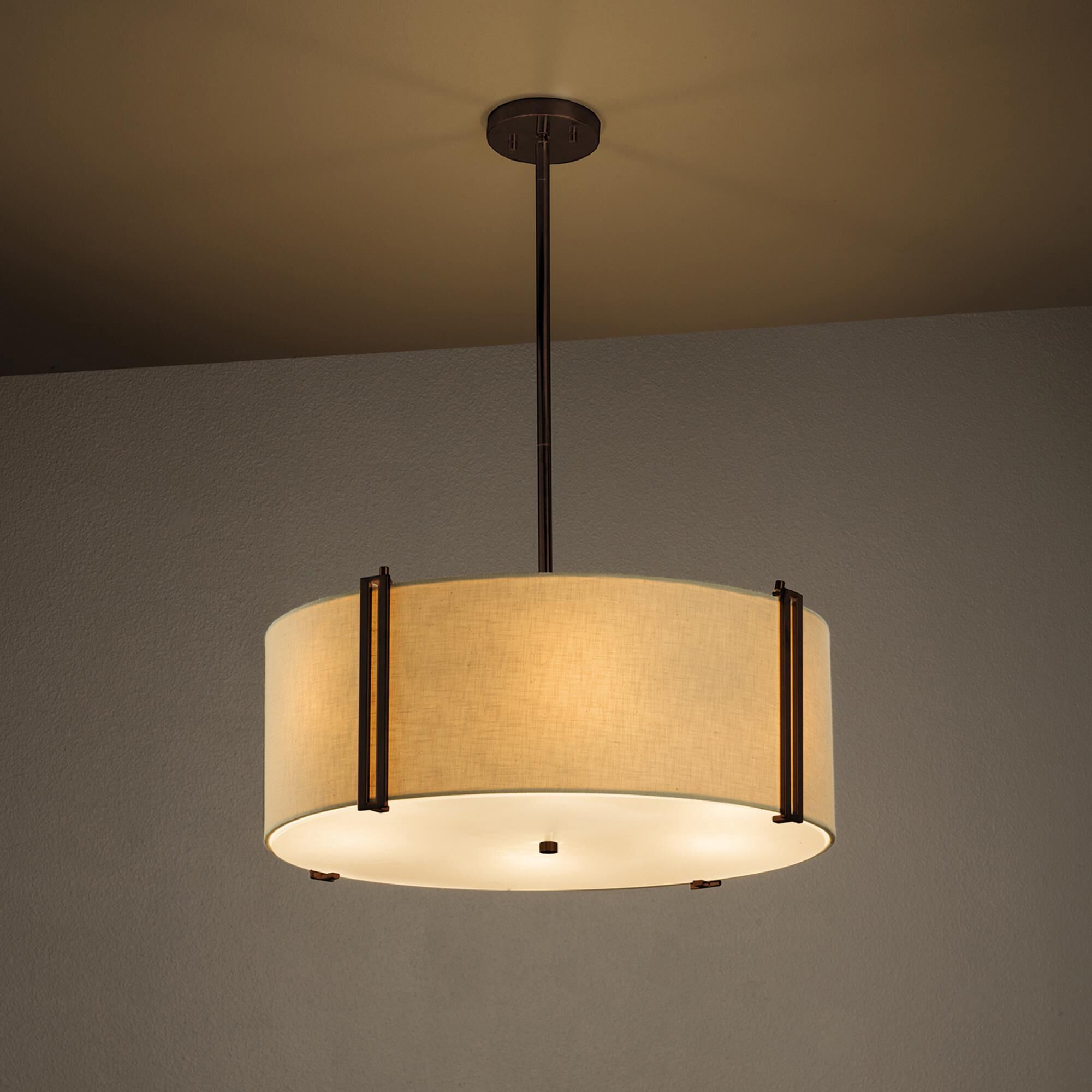 Textile 24 Inch Large Pendant by Justice Design Group