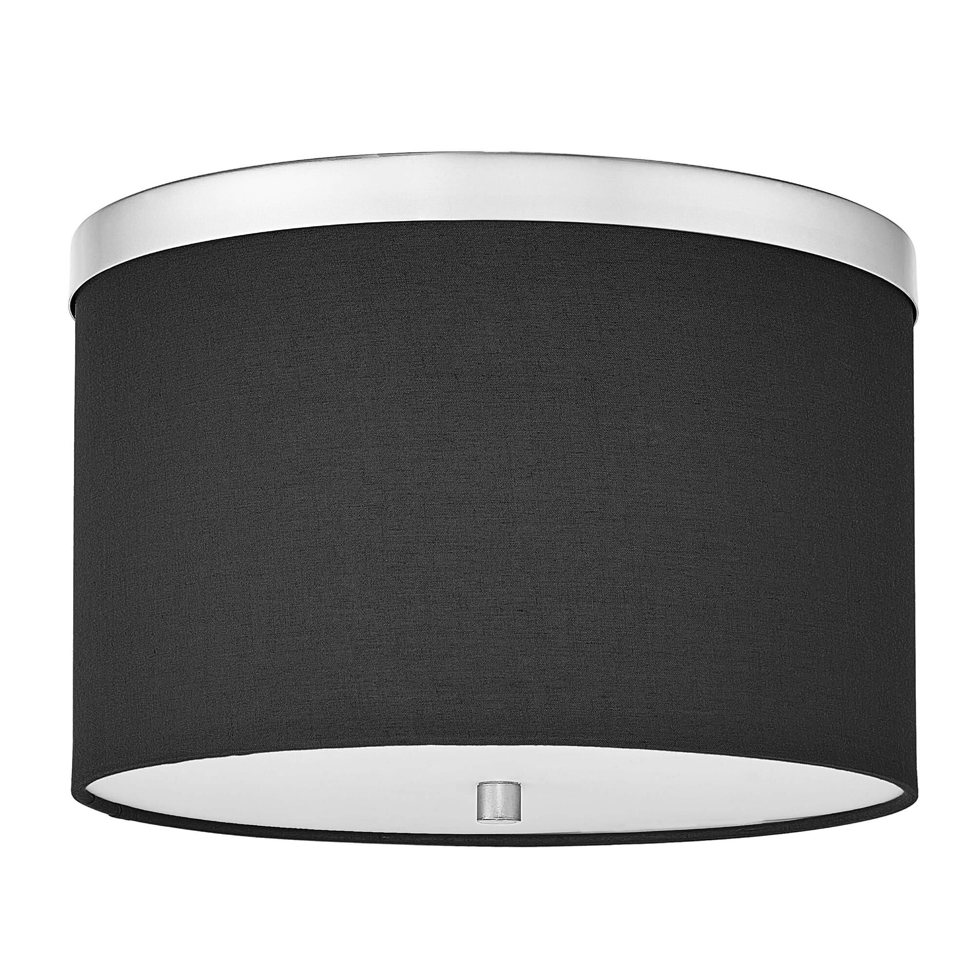 Shown in Polished Chrome finish and Black shade