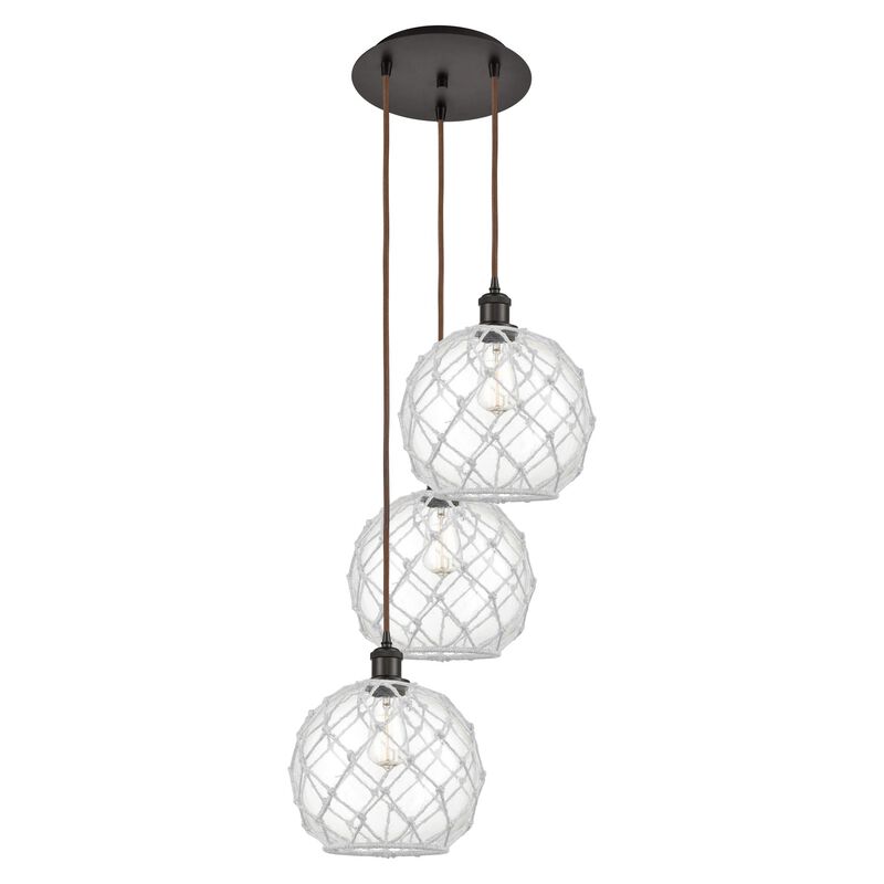 Bruno Marashlian Farmhouse Rope 17 Inch Multi Light Pendant by Innovations Lighting